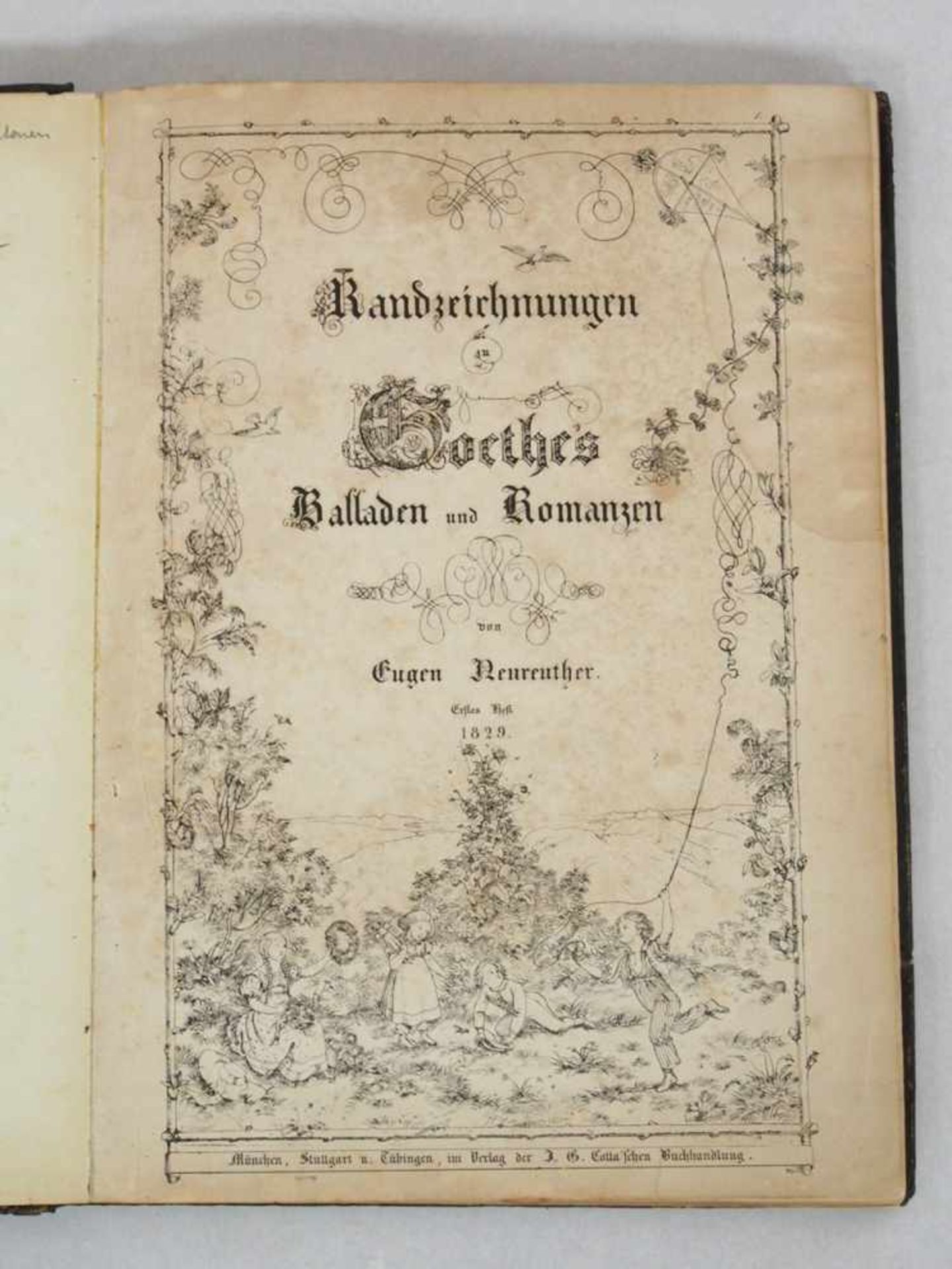 NEUREUTHER, EugenRandzeichnungen zu Goethes Balladen und Romanzen5 Hefte in einem Band, - Image 2 of 3