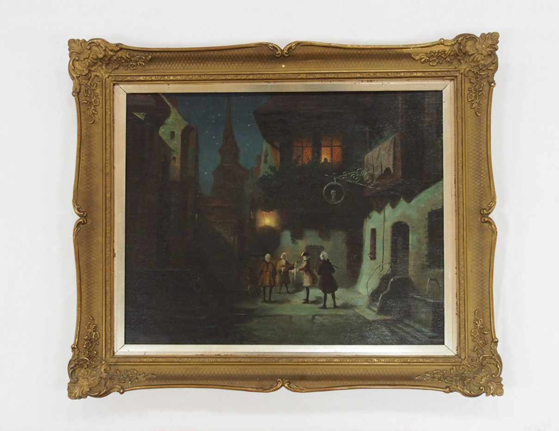 LETTAU, Friedrichtätig um 1900NachtkonzertÖl auf Holz, signiert unten Mitte, 49 x 60 cm, Rahmen - Bild 2 aus 2