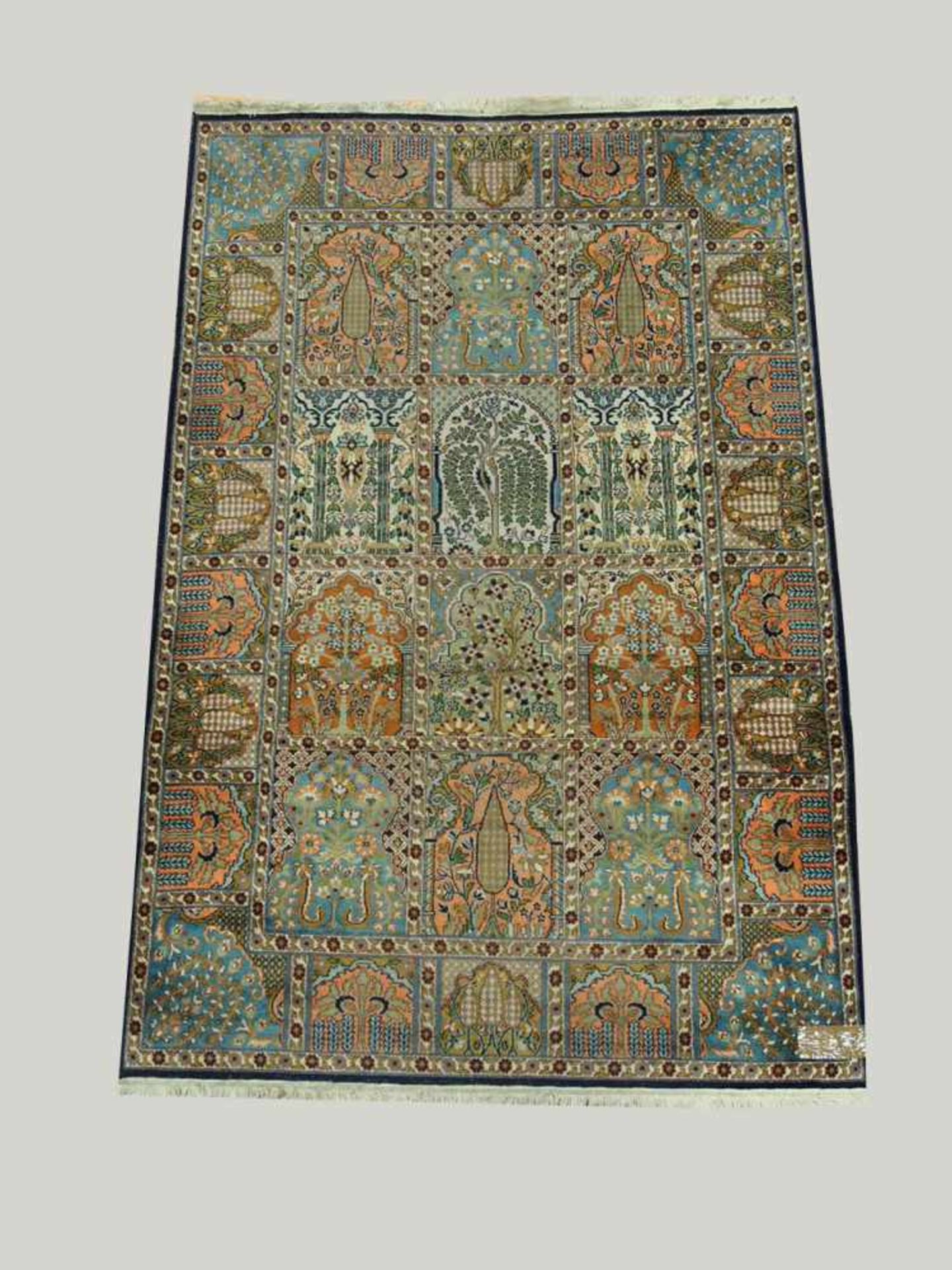 Teppich, Kashmir Seide, 185 x 122 cm, Zustand C