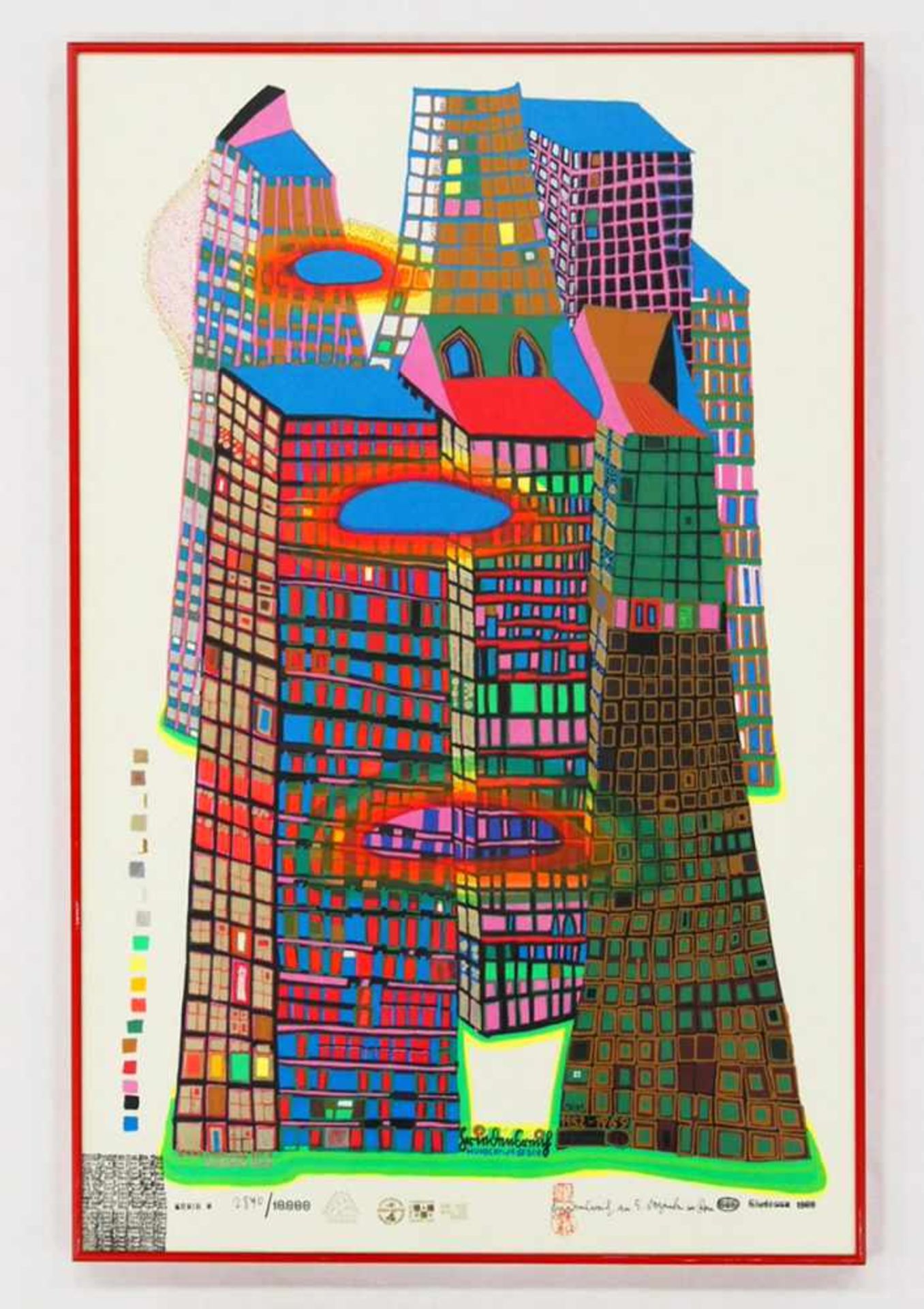 HUNDERTWASSER, Friedensreich1928-2000Good Morning City Bleeding TownFarbserigraphie mit