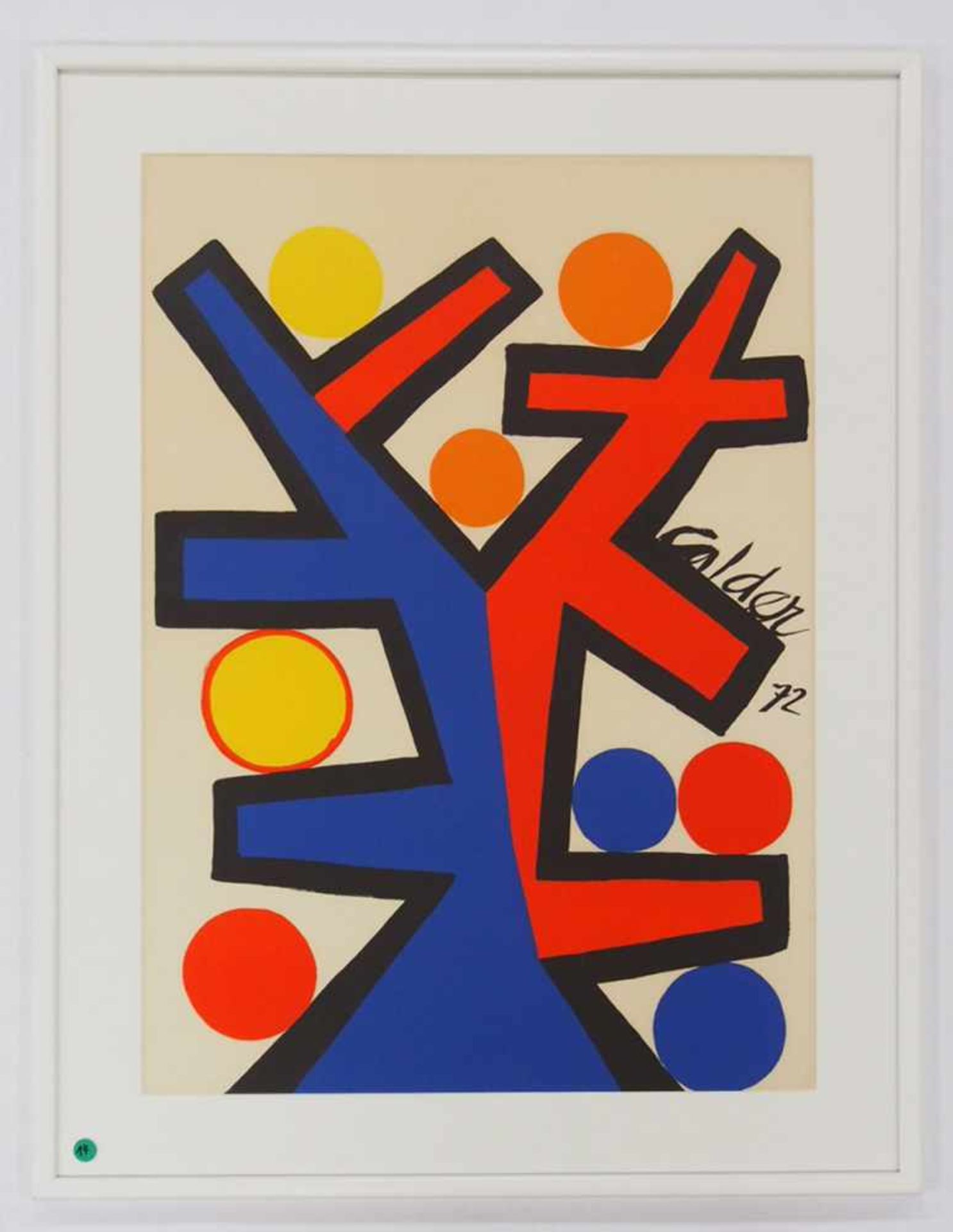 CALDER, AlexanderAsymétrieFarblithographie, 1972, 80 x 58 cm, gerahmt unter Glas und Passepartout ( - Bild 2 aus 2