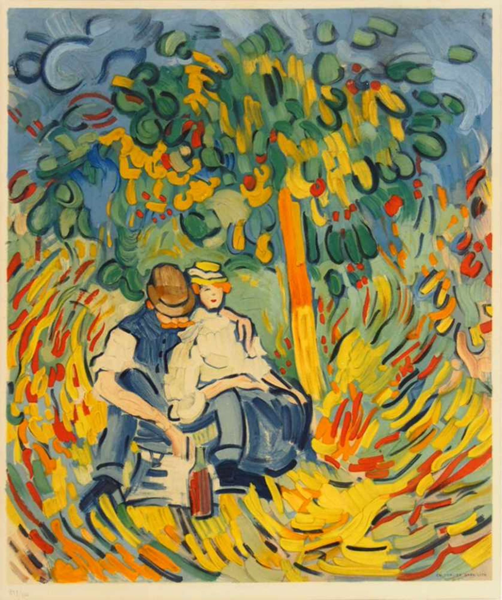 VLAMINCK, Maurice de1876-1958La partie de CampagneFarblithographie, gedruckt bei Sorlier, Ex. 243/