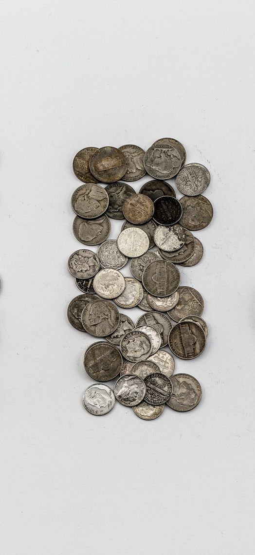 Konv. Dime- und Nickel-Münzen