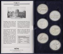 Berlin 2000Sechs Medaillen zur Olympia-Bewerbung: Feinsilber, 120 g. In Box, jeweils in Kapsel und