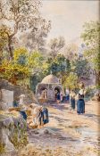 Fischer, Ludwig Hans1848 Salzburg - 1915 Wien. Aquarell. Wäscherinnen am Waschhaus auf Korfu. U.r.