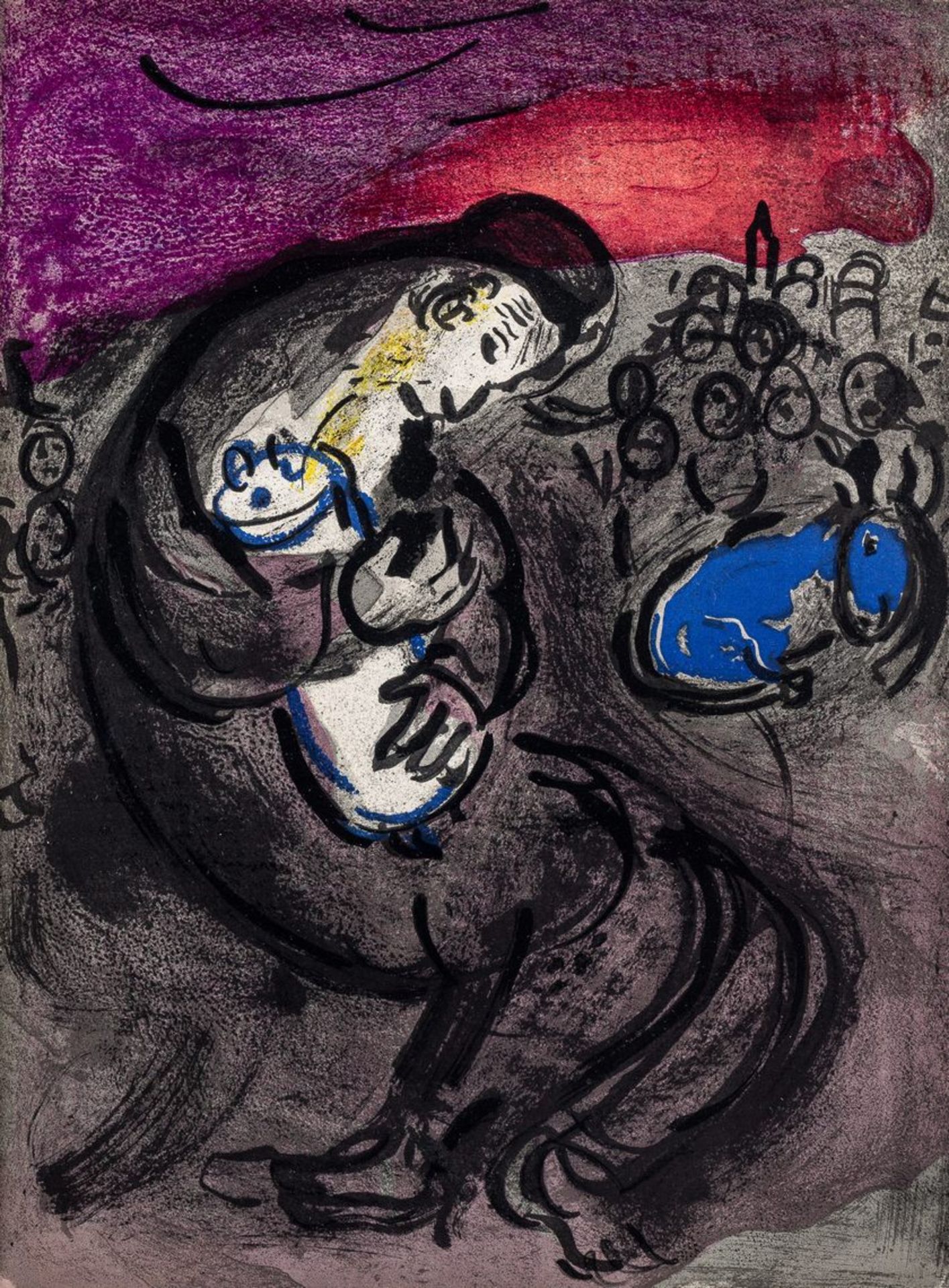 Chagall, Marc1887 Witebsk - 1985 Saint-Paul-de-Vence. Farblithogr. Das Klagelied des Jeremias. 1956.