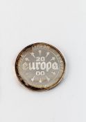 Gedenkprägung Europa-Kalender 2000Gigant in Silber. Si. 999. 246 g. (Am Rand etwas angelaufen). Im