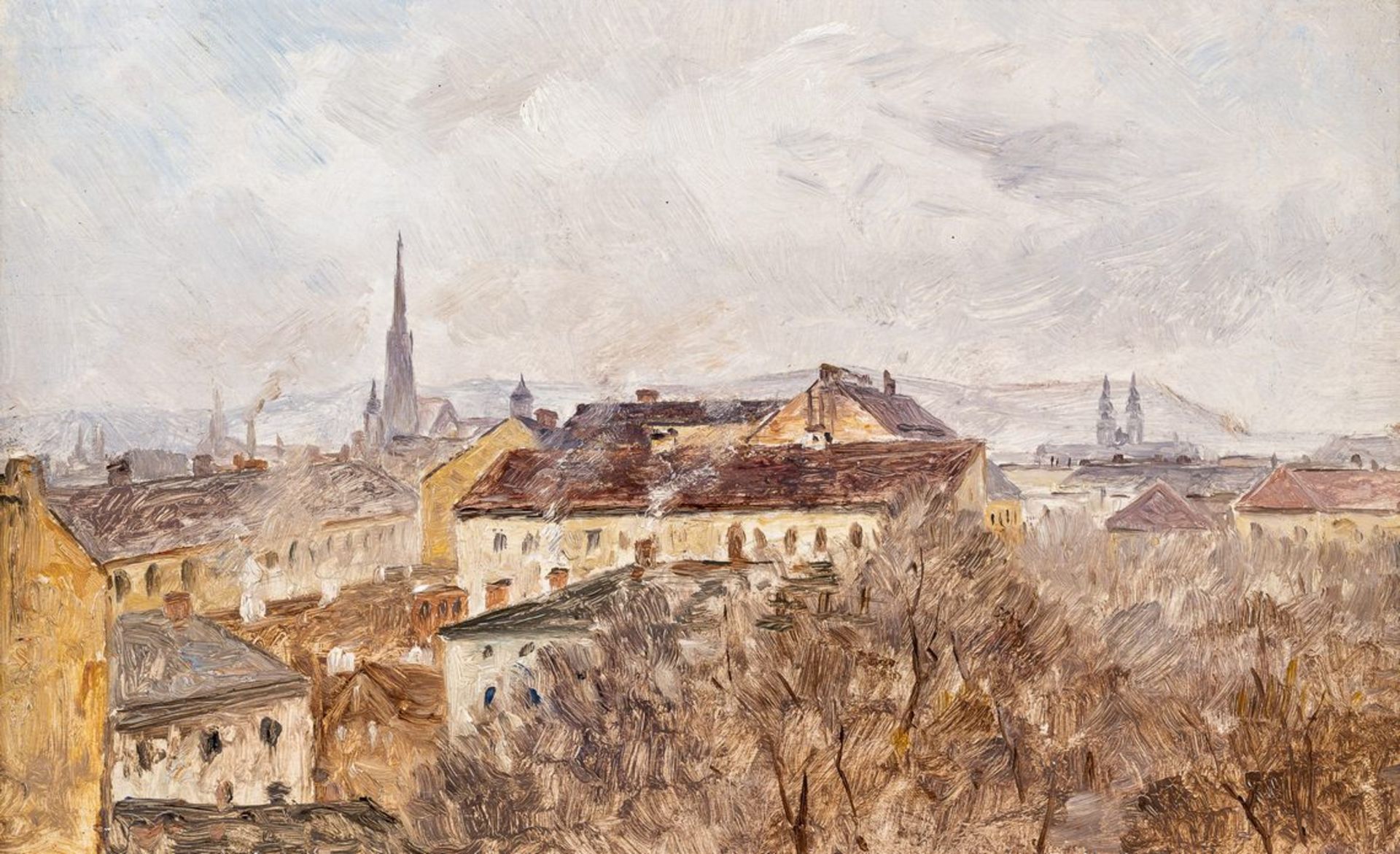 Hlavacek, Anton1842 Gaudenzdorf/Wien - 1926 Wien. Studium an der Wiener Kunstakademie Öl/Holz. Blick