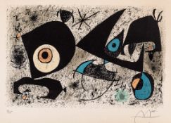 Miro, Joan1893 Montroig - 1983 Palma de Mallorca. Farblithogr. Hommage à Miro. 1972. U.r. mit