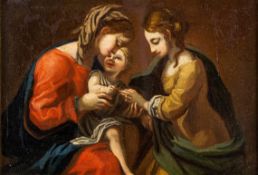 Italienischer Meister18./19. Jh. Öl/Lw. Maria mit Maria Magdalena und dem Jesusknaben. (Doubl.,