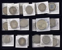 Schweiz18 x 5 Franken Gedenkmünzen und eine weitere Gedenkmedaille. Cu/Ni. In Box, jeweils in Kapsel