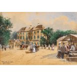 Hawlicek, Vinzenz1864 Wien - 1915 ebd. Studium an der Wiener Kunstakademie. Aquarell. Blick auf