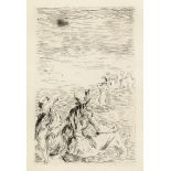 Renoir, Auguste1841 Limoges - 1919 Cagnes-sur-Mer. Radierung. Sur la plage à Berneval. In der Pl.