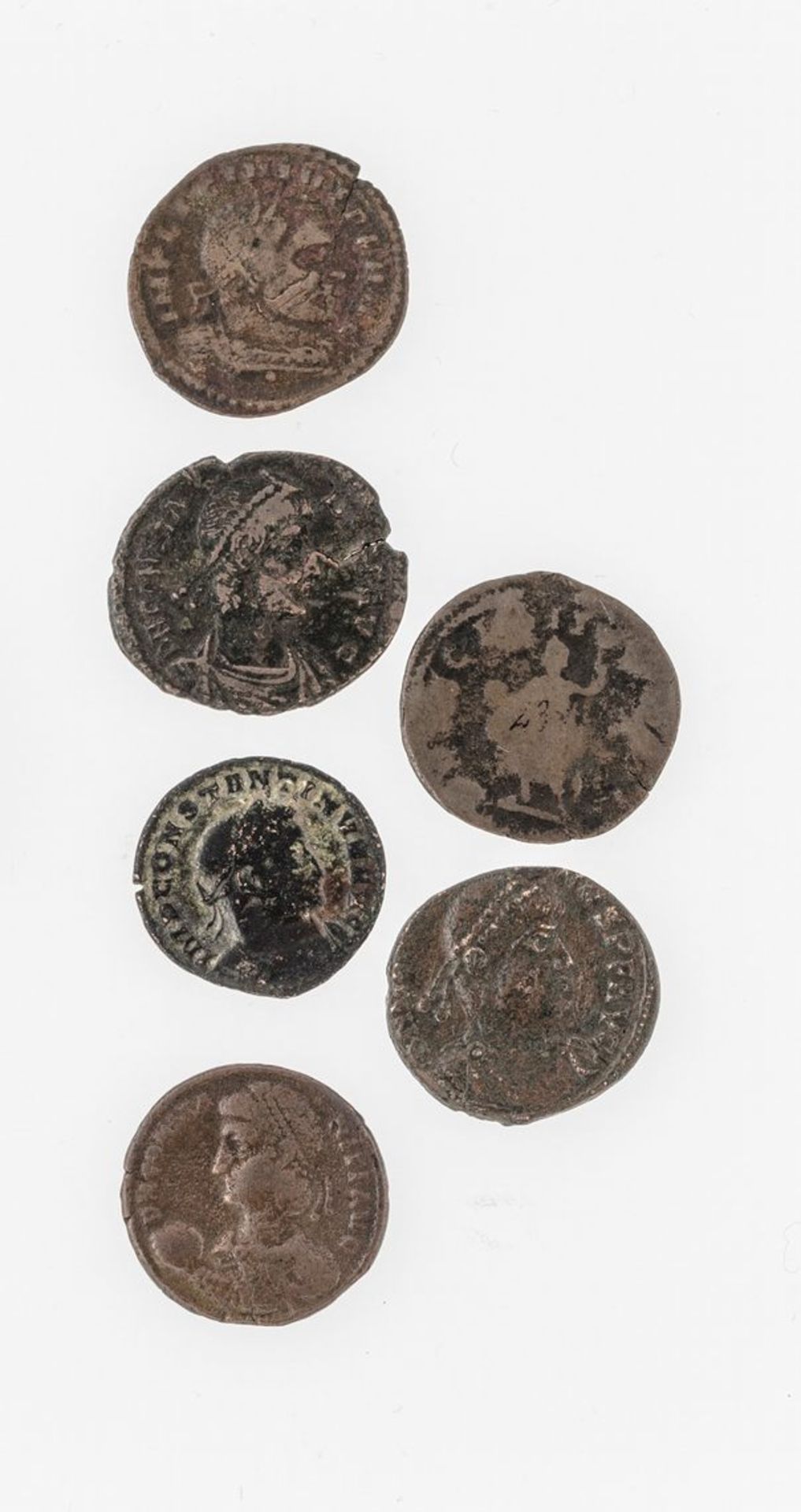 Konvolut von sechs römischen Münzen