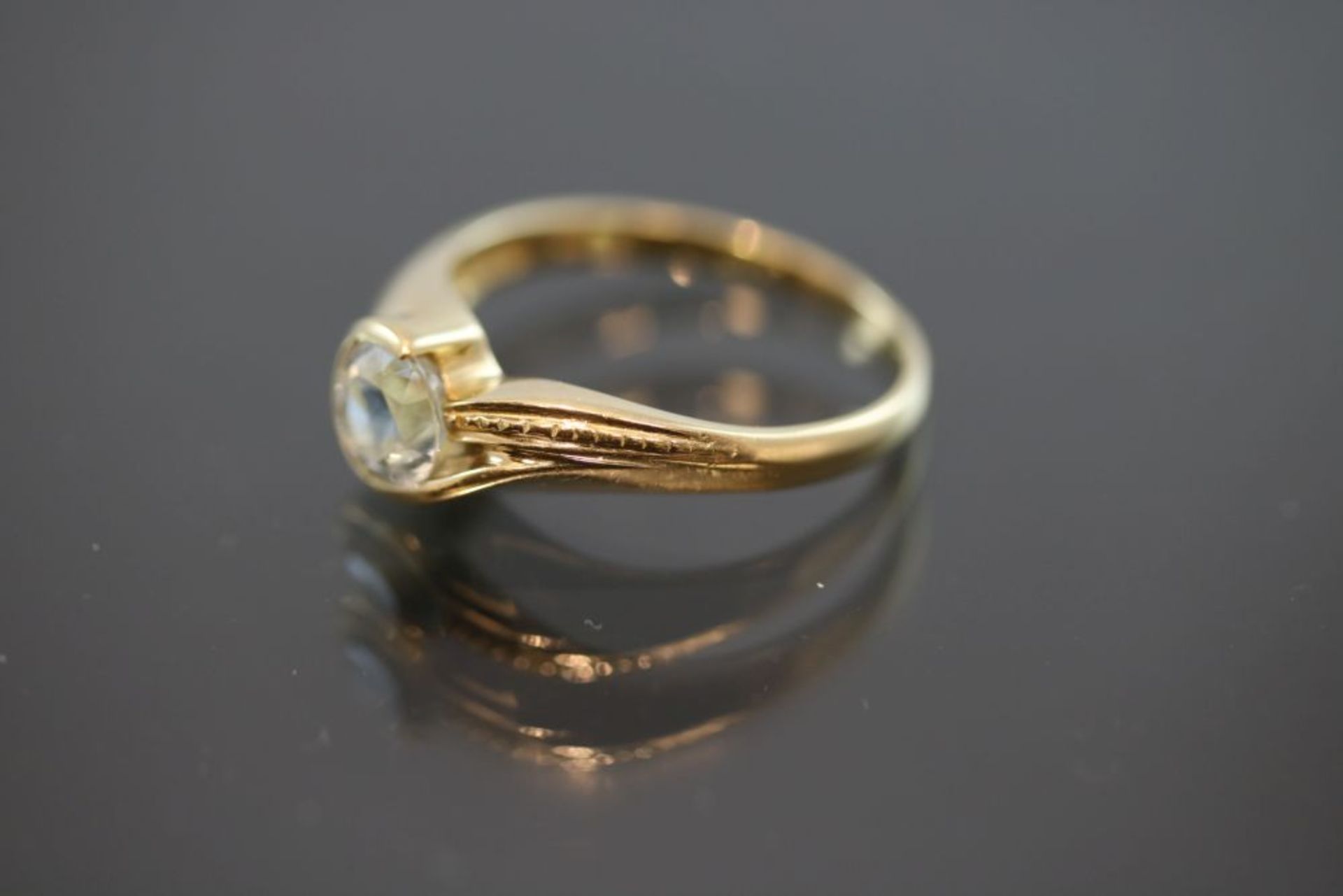 Aquamarin-Ring, 750 Gold - Bild 2 aus 3