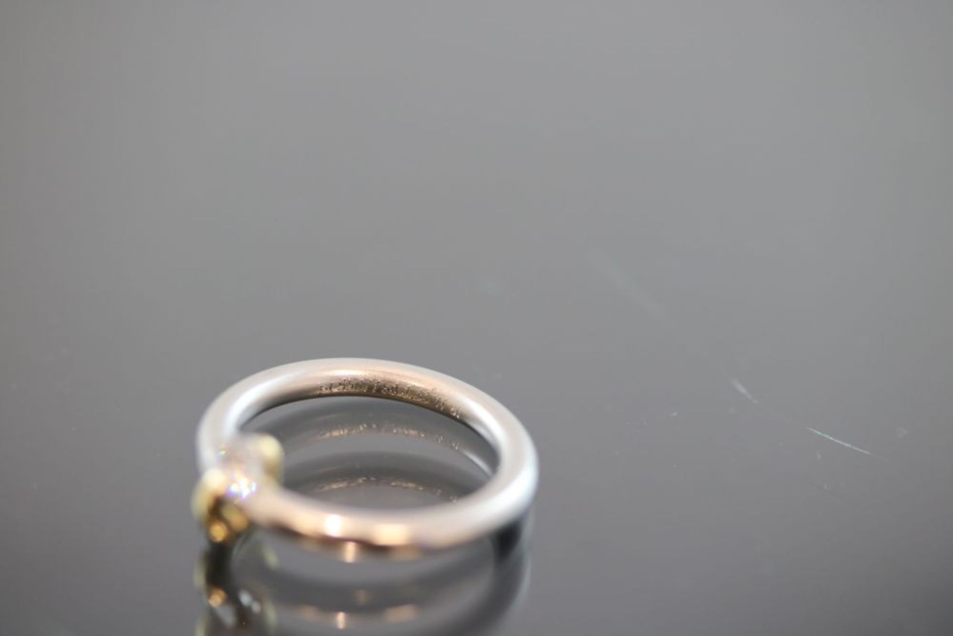 Brillant-Ring, 750 Gold / 950 Platin - Bild 3 aus 3