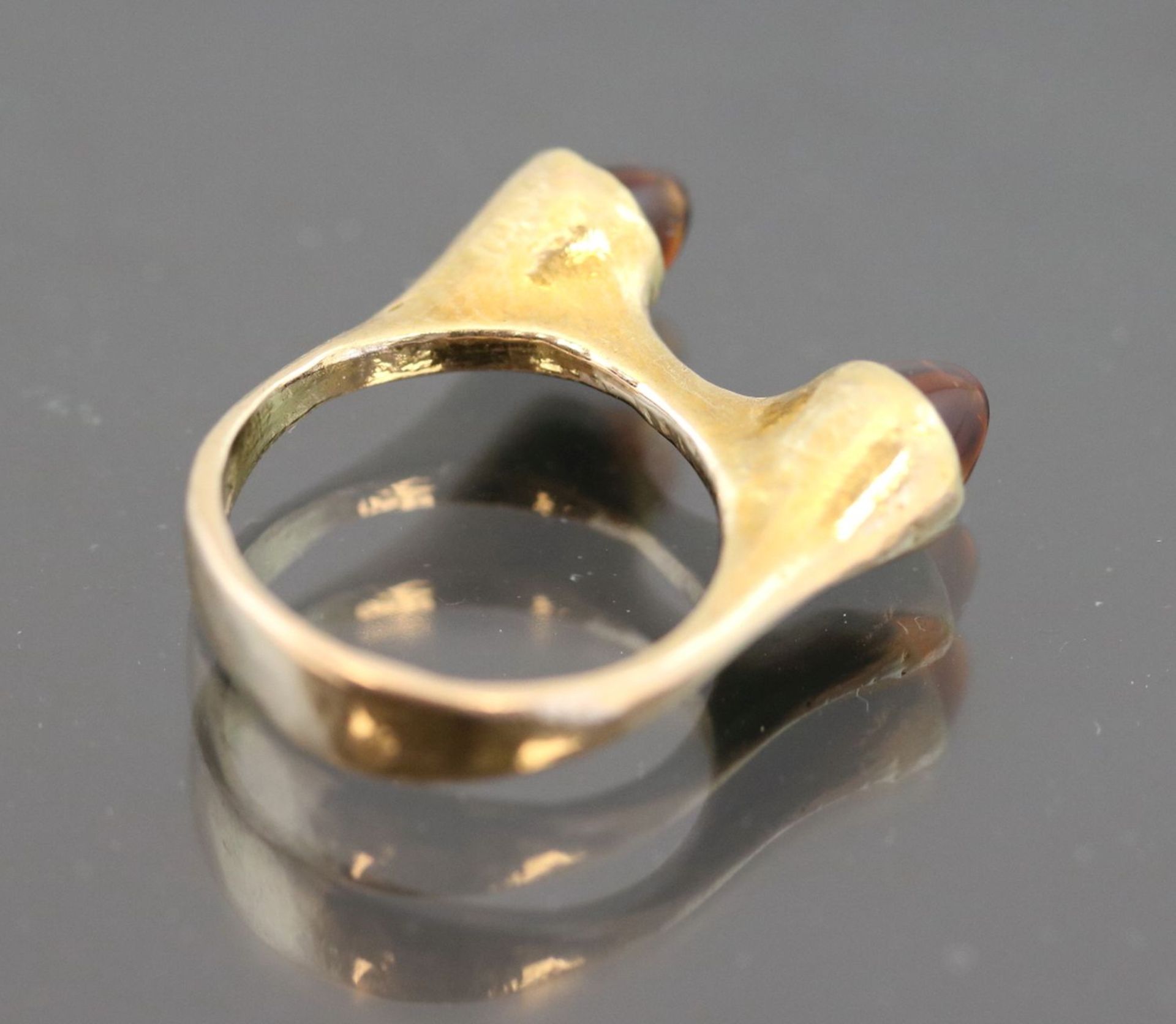 Zobel-Mandaringranat-Ring, 750 Gold - Bild 3 aus 3