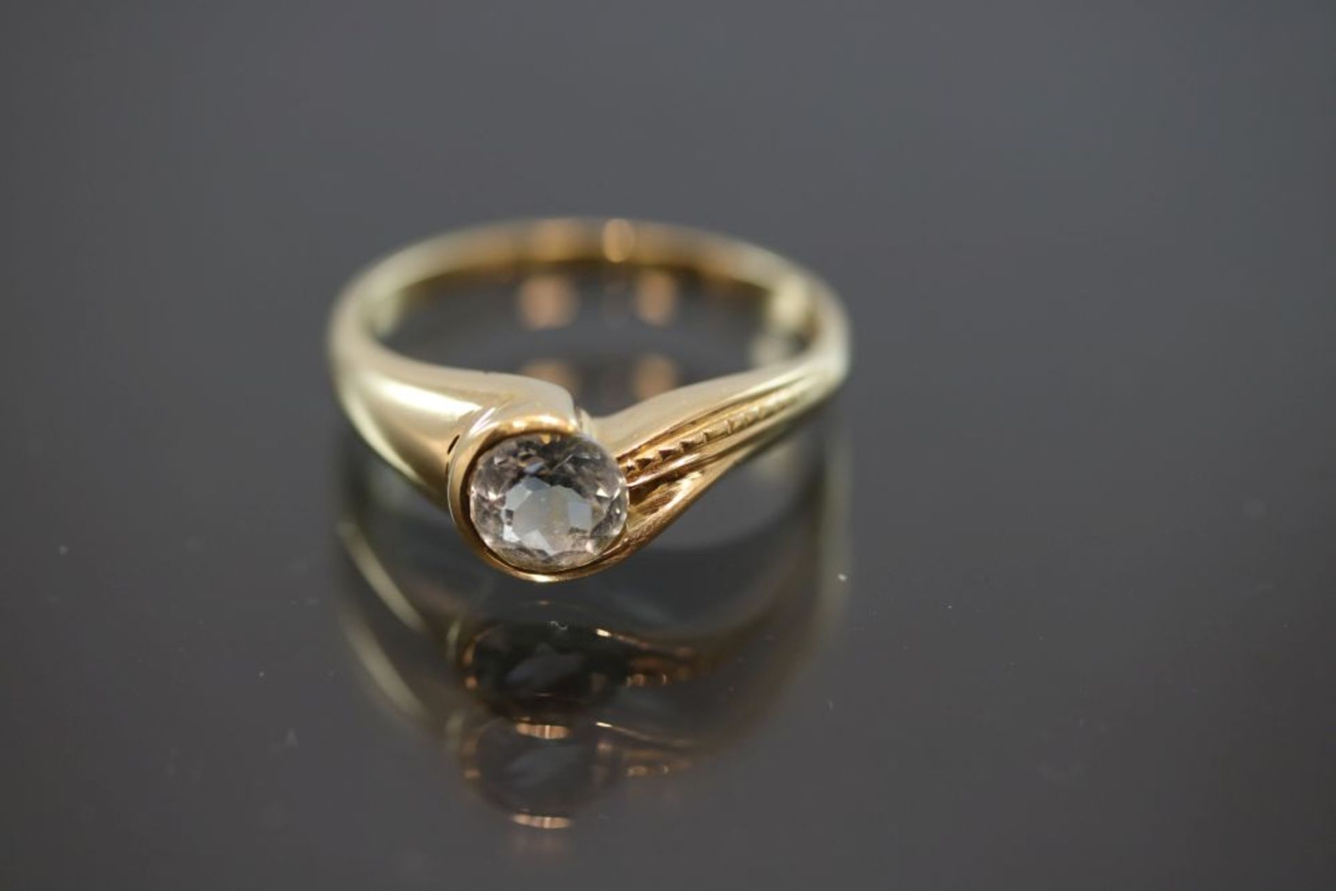 Aquamarin-Ring, 750 Gold