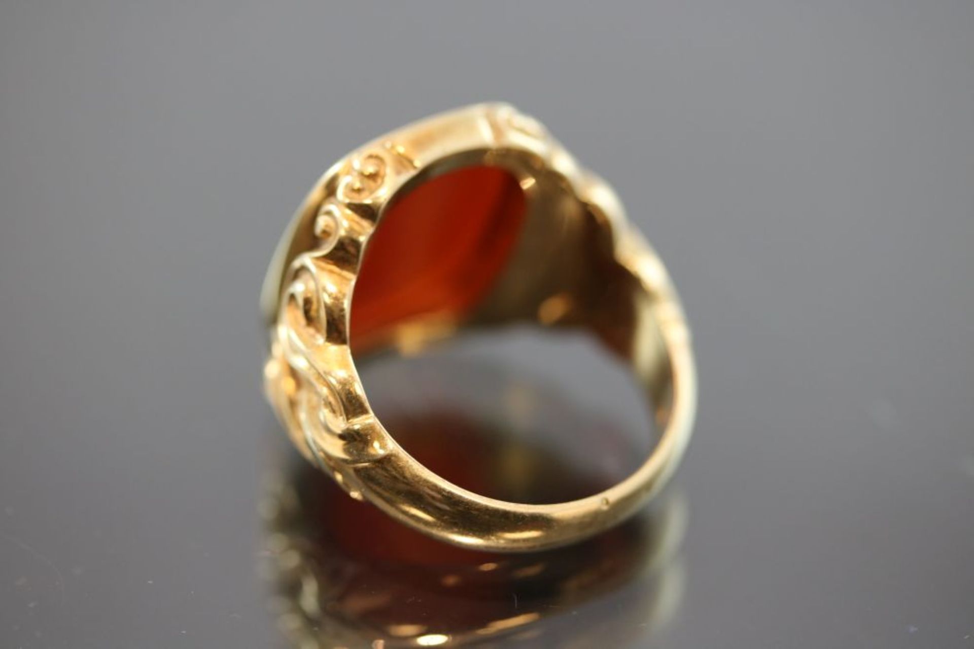 Karneol-Ring, 585 Gelbgold - Bild 3 aus 3