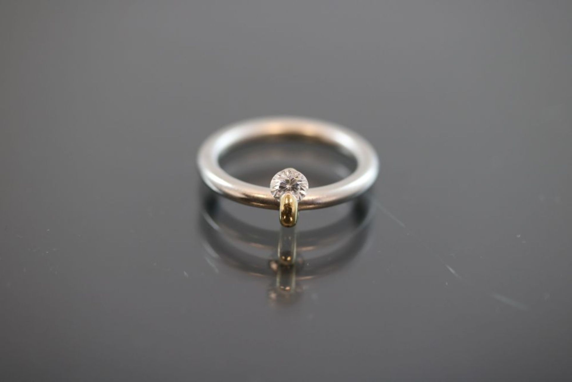 Brillant-Ring, 750 Gold / 950 Platin