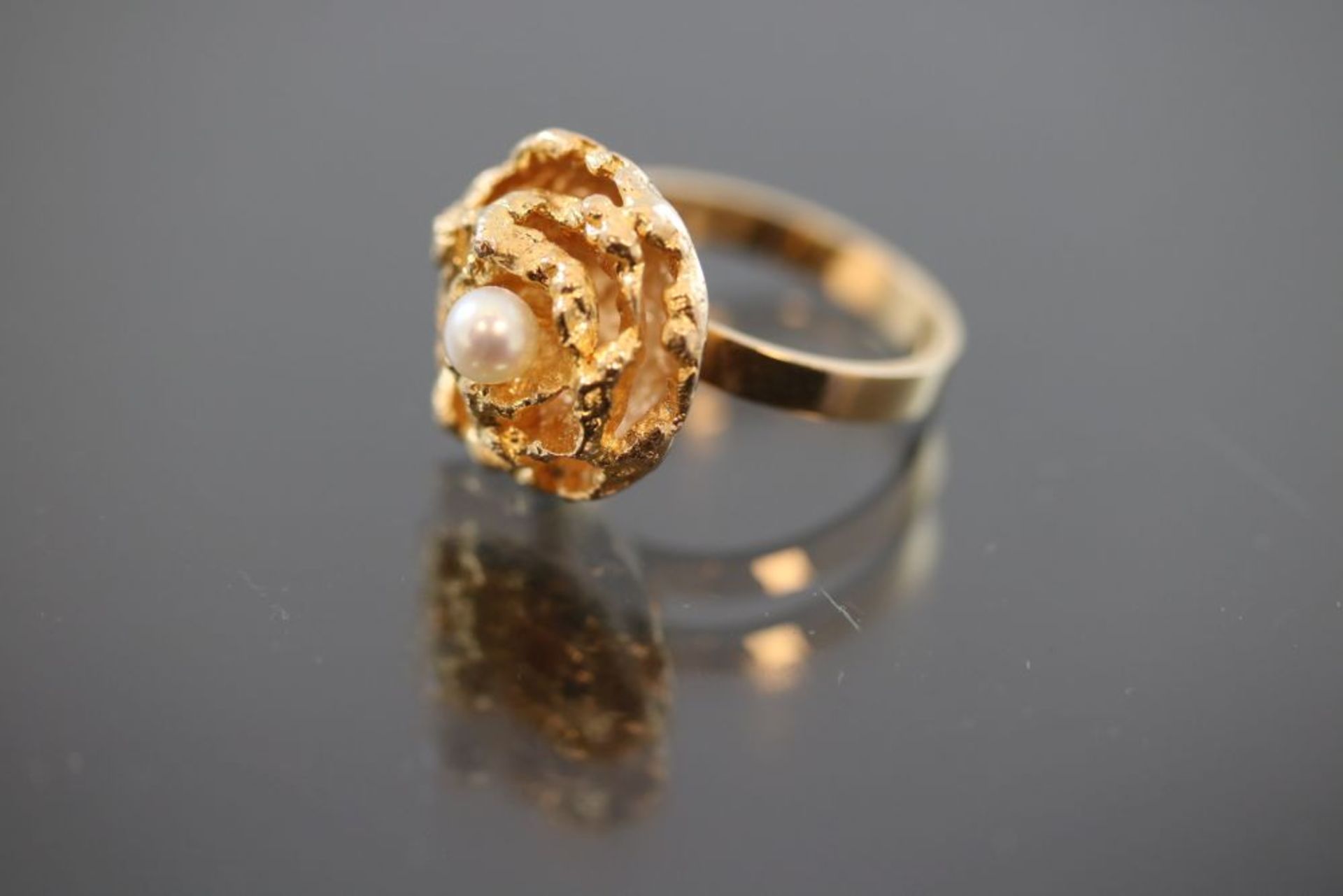 Perl-Ring, 585 Gelbgold - Bild 2 aus 3