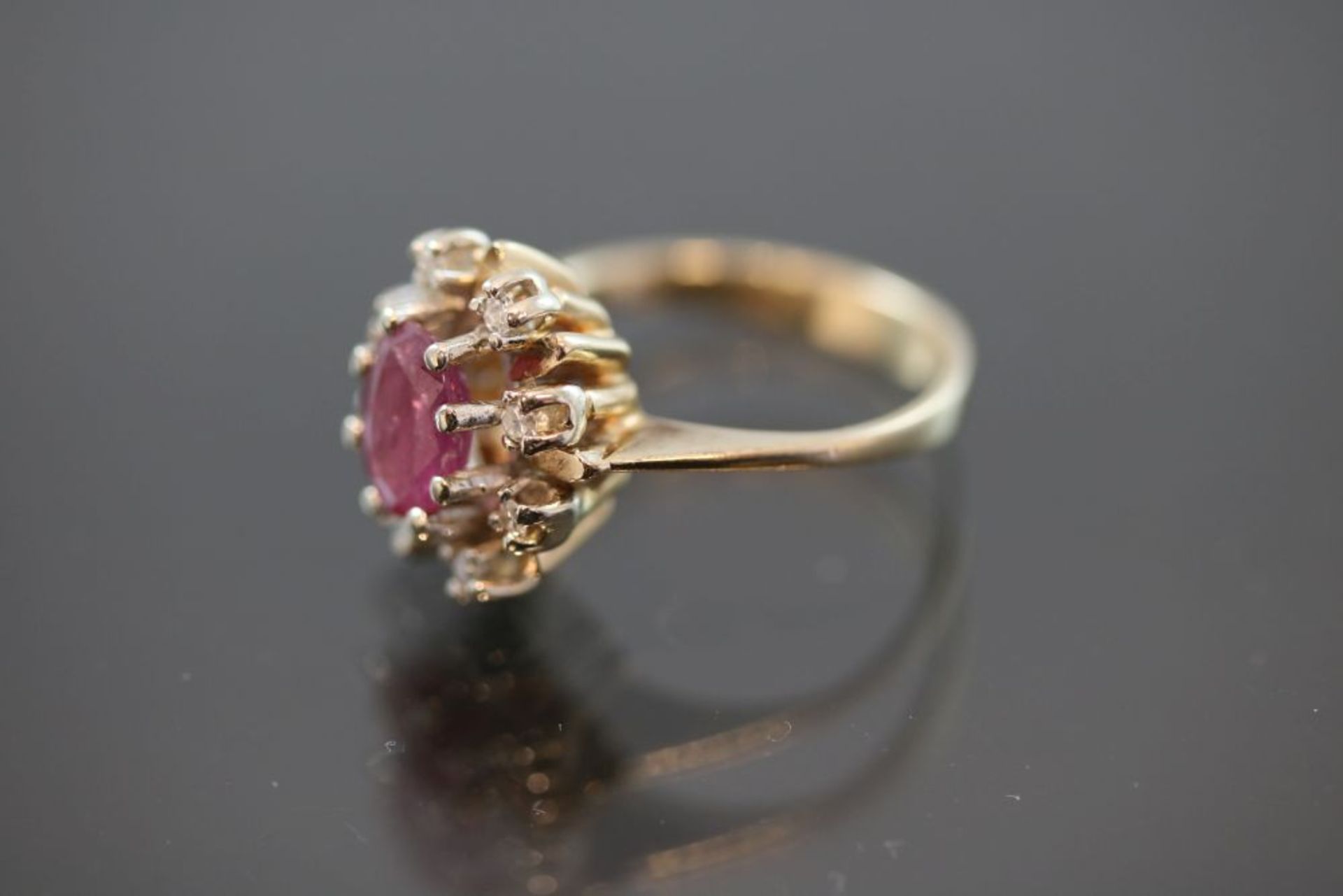 Rubin-Diamant-Ring, 585 Gold - Bild 2 aus 3