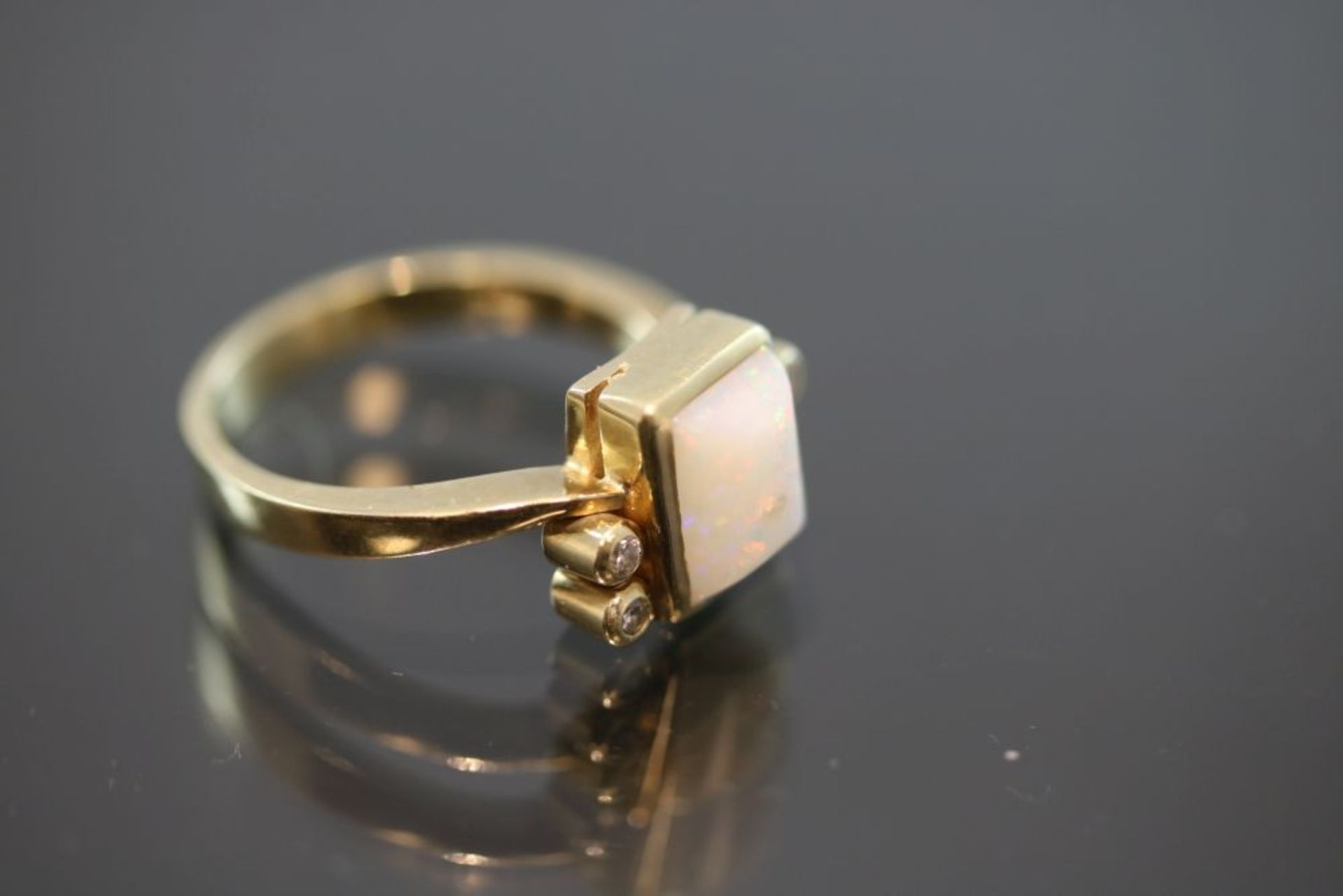 Opal-Brillant-Ring, 585 Gold - Bild 3 aus 3