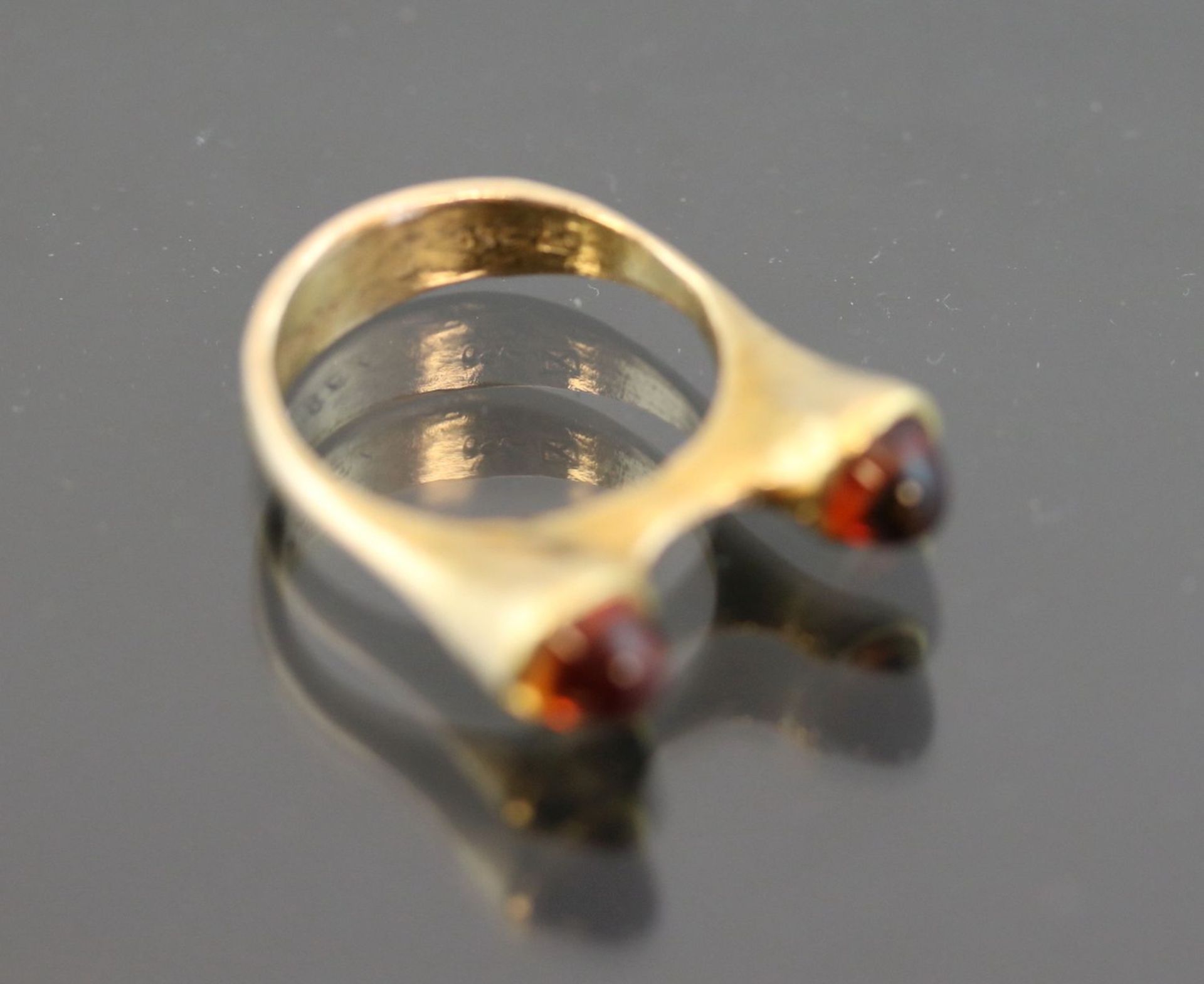 Zobel-Mandaringranat-Ring, 750 Gold - Bild 2 aus 3
