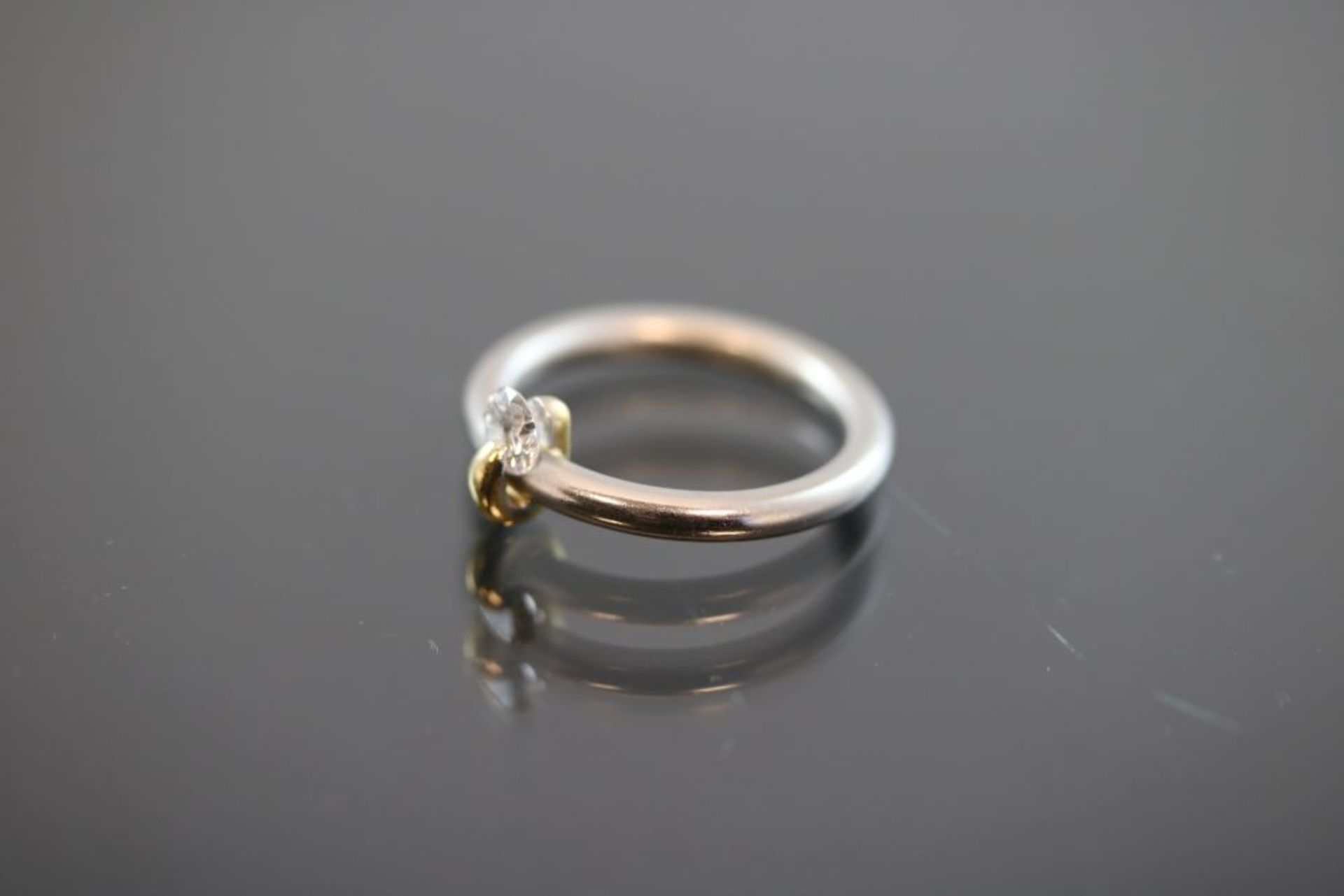 Brillant-Ring, 750 Gold / 950 Platin - Image 2 of 3