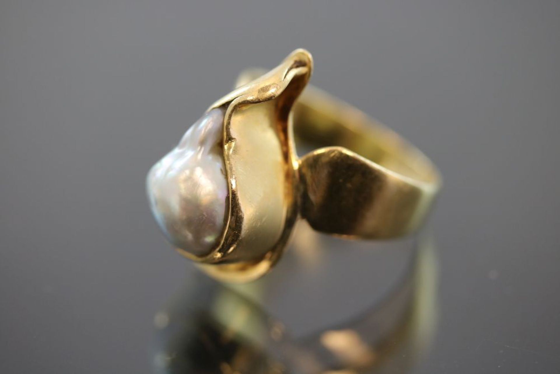 Perlen-Ring, 750 Gold - Bild 2 aus 3
