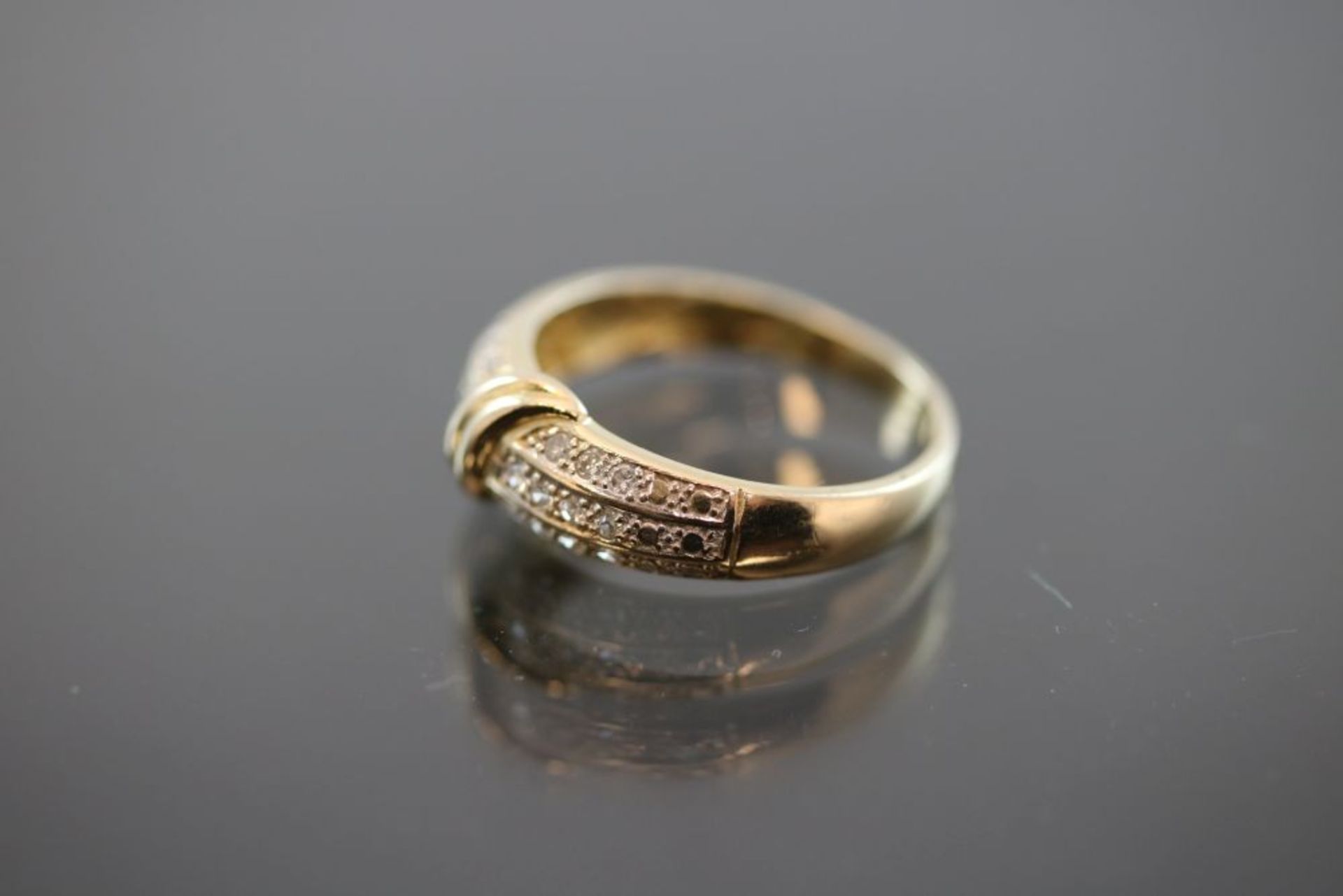 Diamant-Ring, 585 Gelbgold - Bild 2 aus 3
