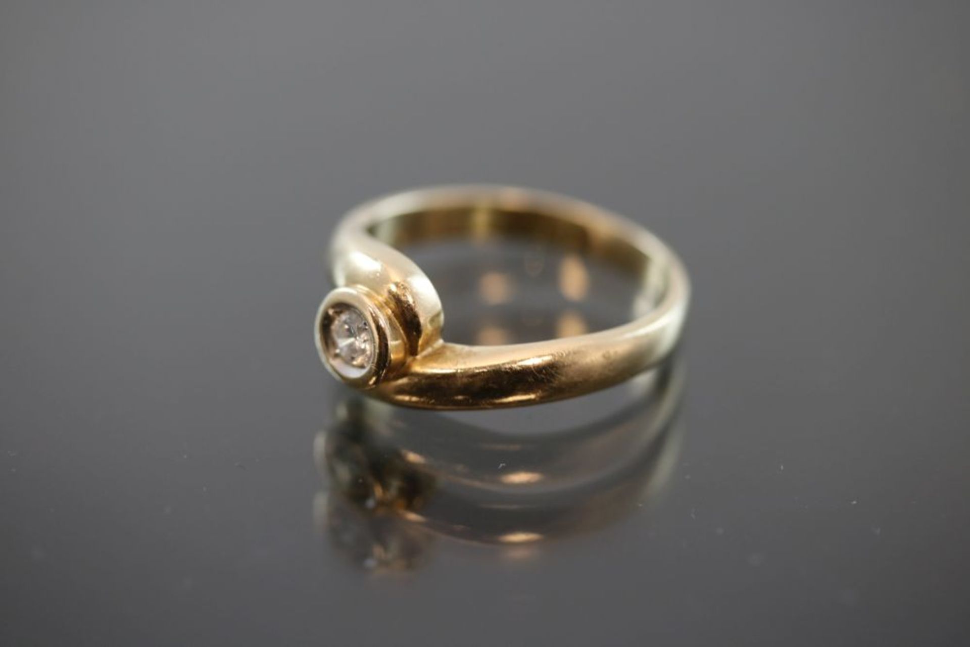 Brillant-Ring, 585 Gelbgold - Bild 2 aus 3