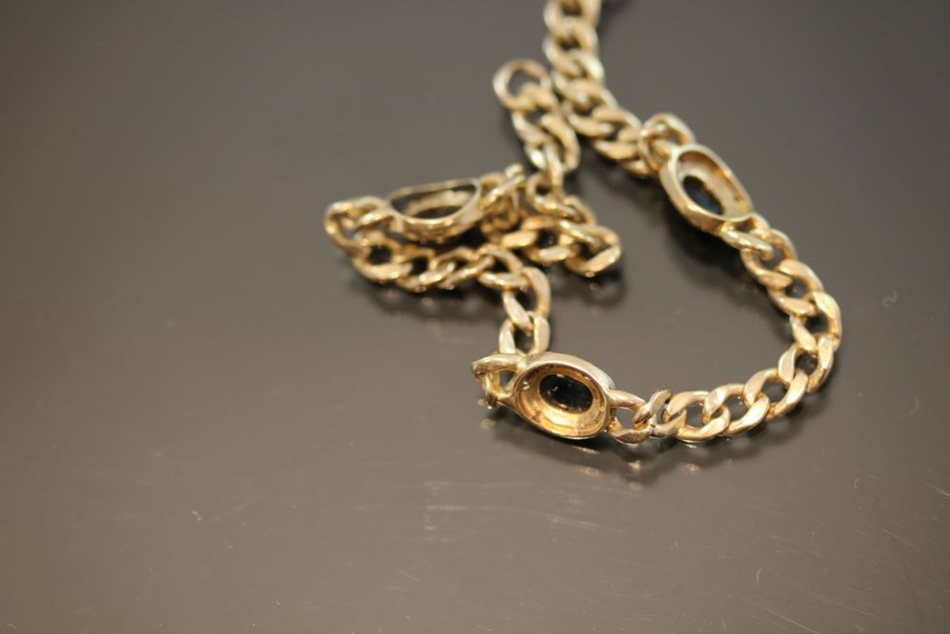Saphir-Diamant-Armband, 585 Gold - Bild 2 aus 3