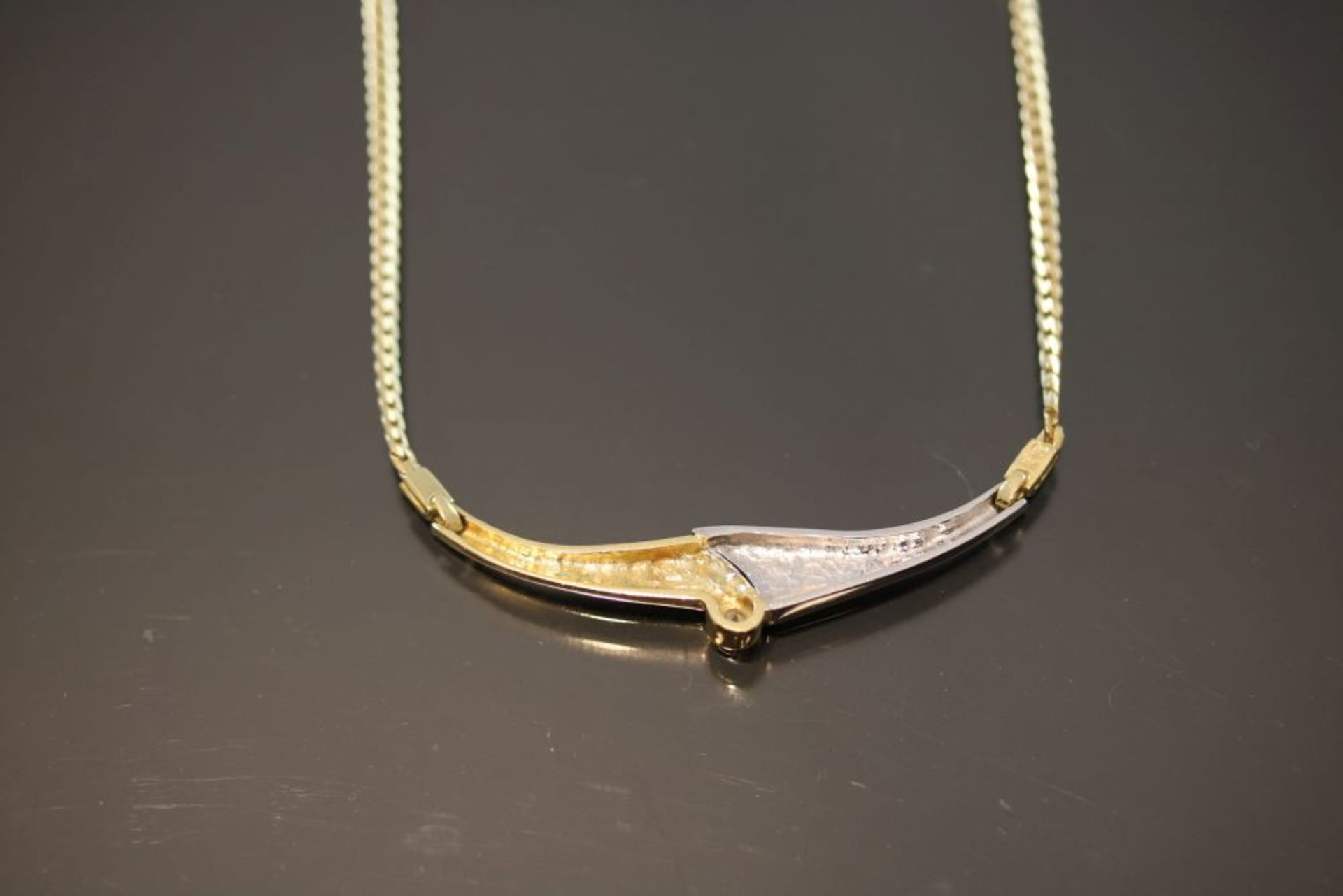 Brillant-Collier, Weißgold/Gelbgold 750 - Bild 2 aus 3