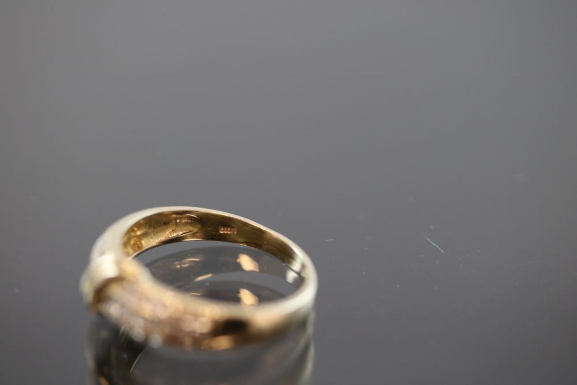 Diamant-Ring, 585 Gelbgold - Bild 3 aus 3