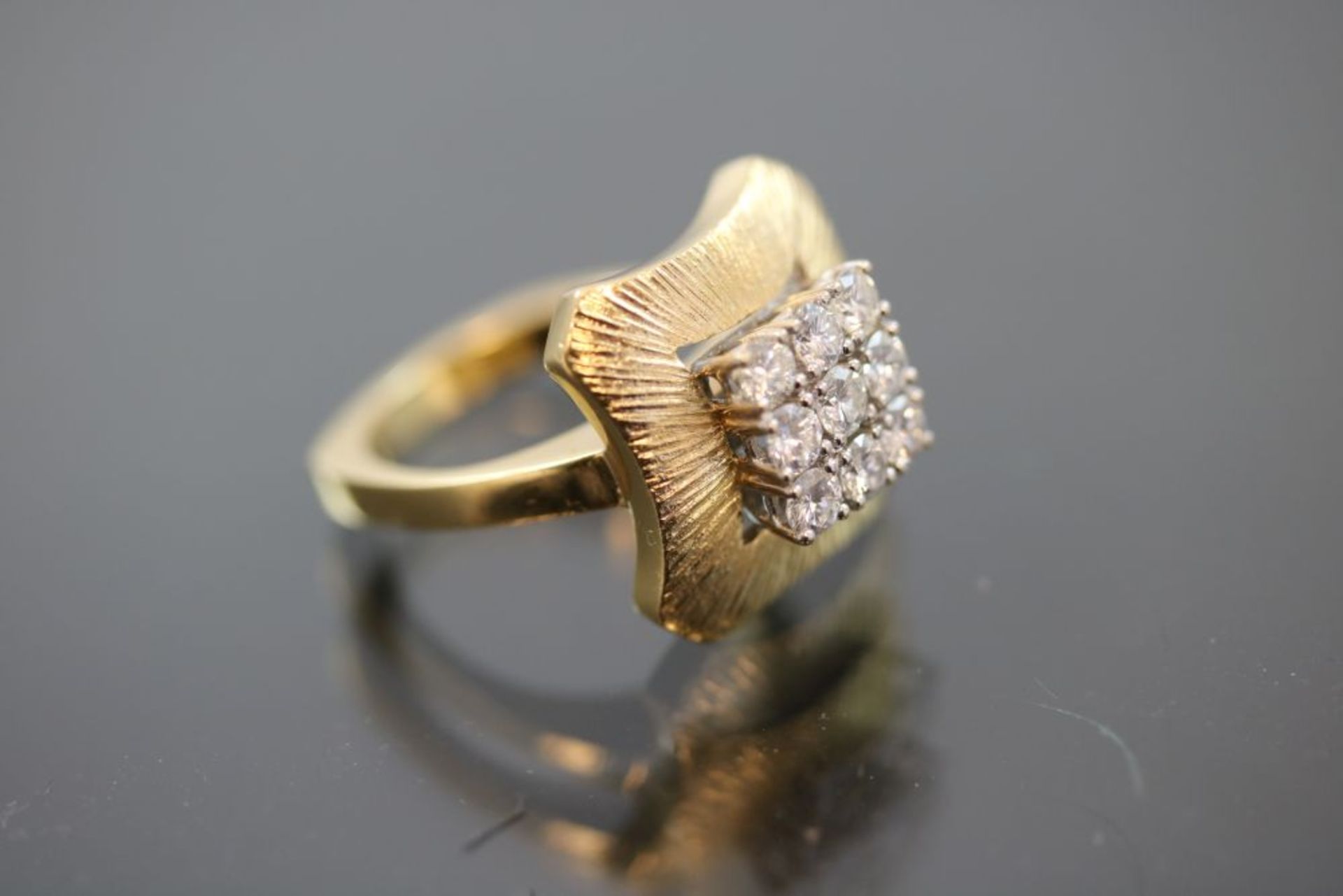 Brillant-Ring, 750 Gelbgold - Bild 3 aus 3