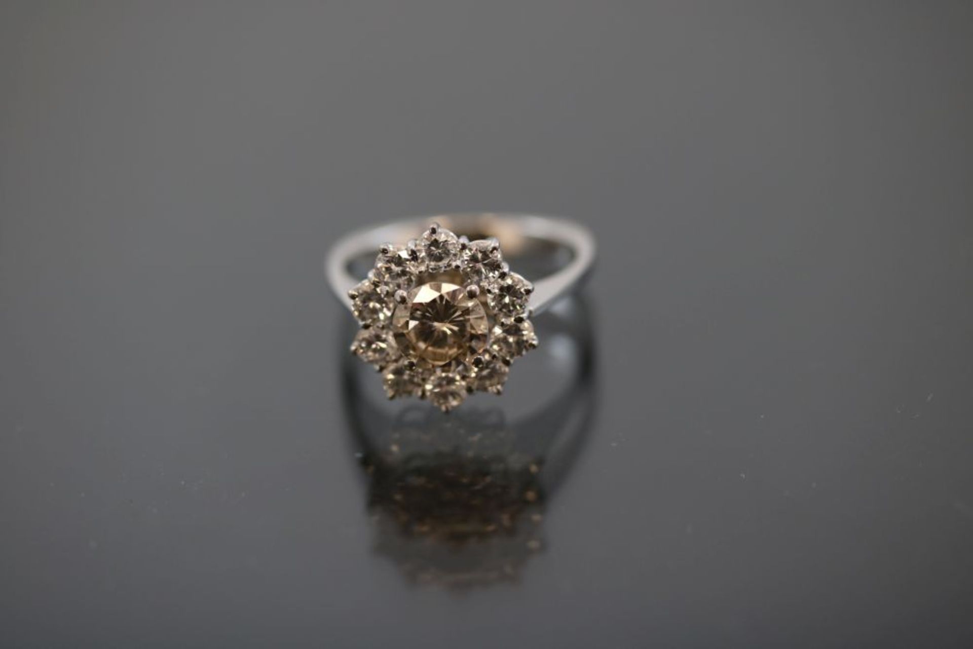 Brillan-Ring, 750 Weißgold