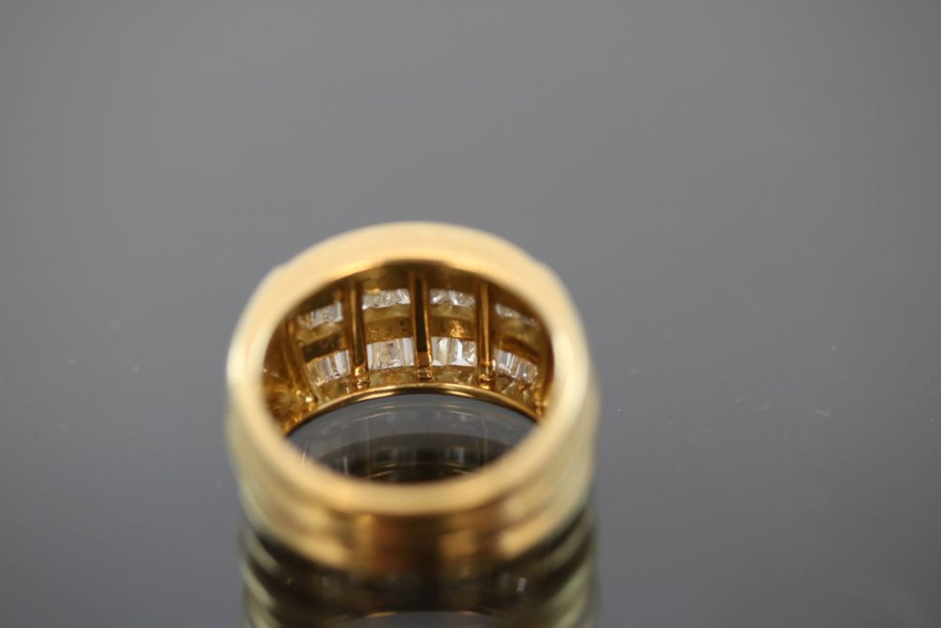 Diamant-Ring, 750 Gelbgold - Bild 3 aus 3