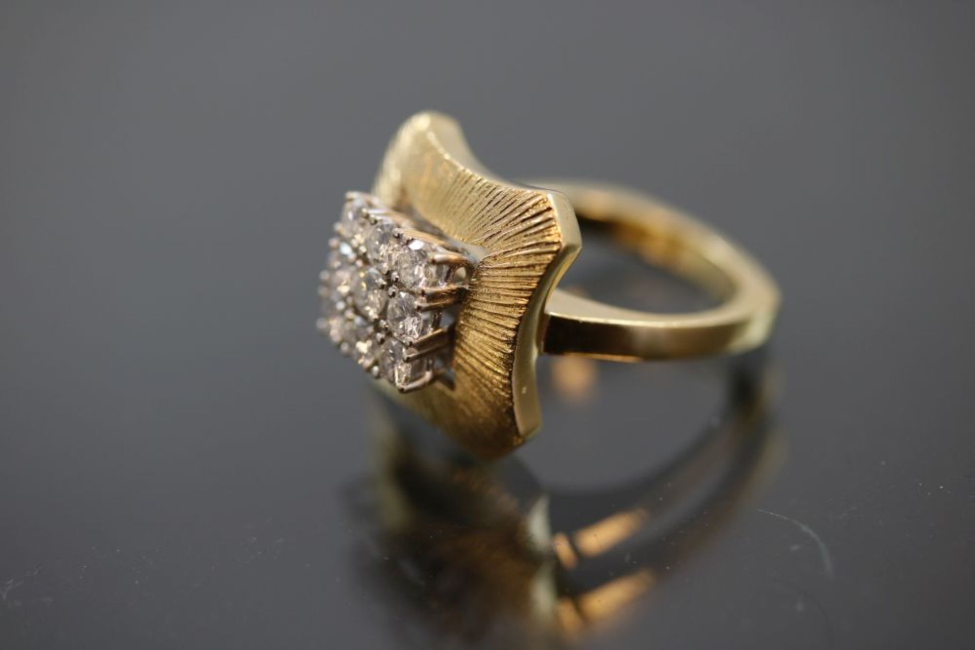 Brillant-Ring, 750 Gelbgold - Bild 2 aus 3