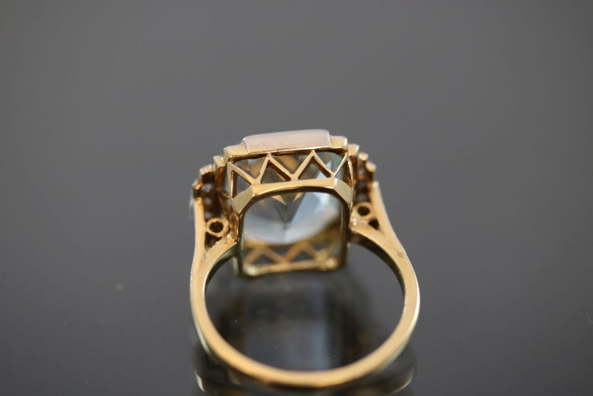 Aquamarin-Ring, 585 Gelbgold - Bild 3 aus 3