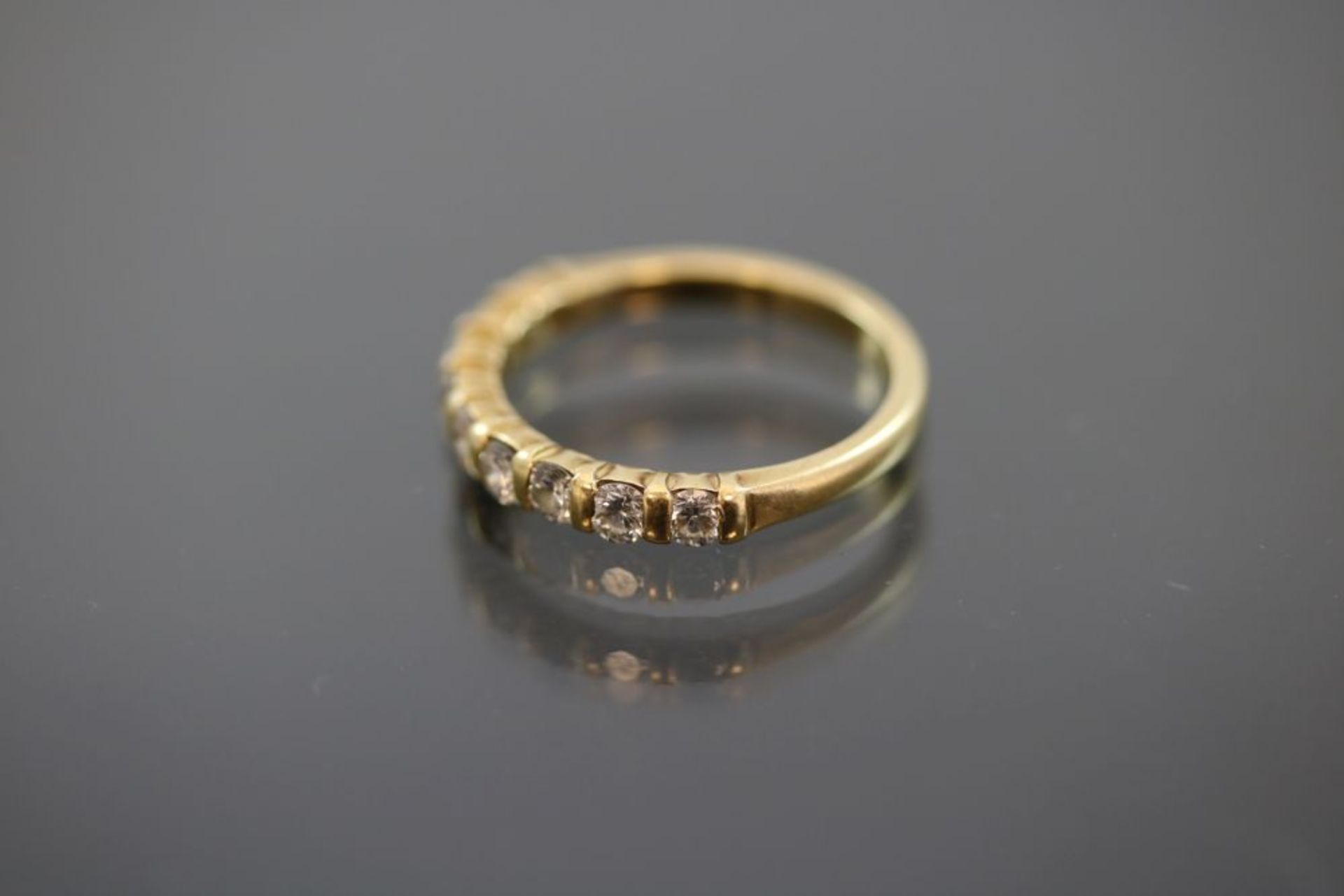 Brillant-Ring, 750 Gelbgold - Bild 2 aus 3