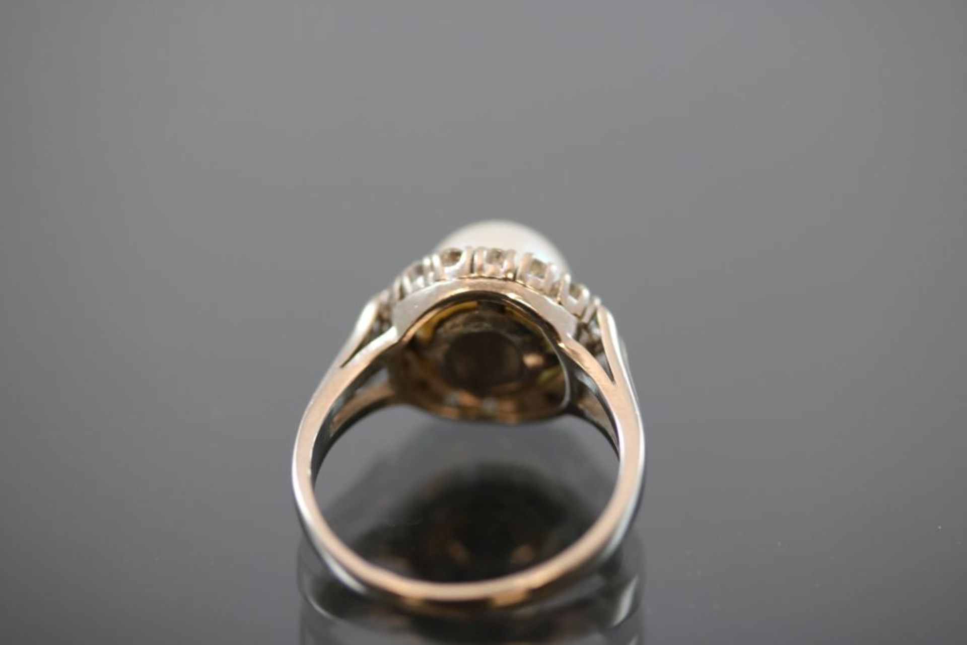 Perl-Brillant-Ring, 750 Weißgold - Image 3 of 3