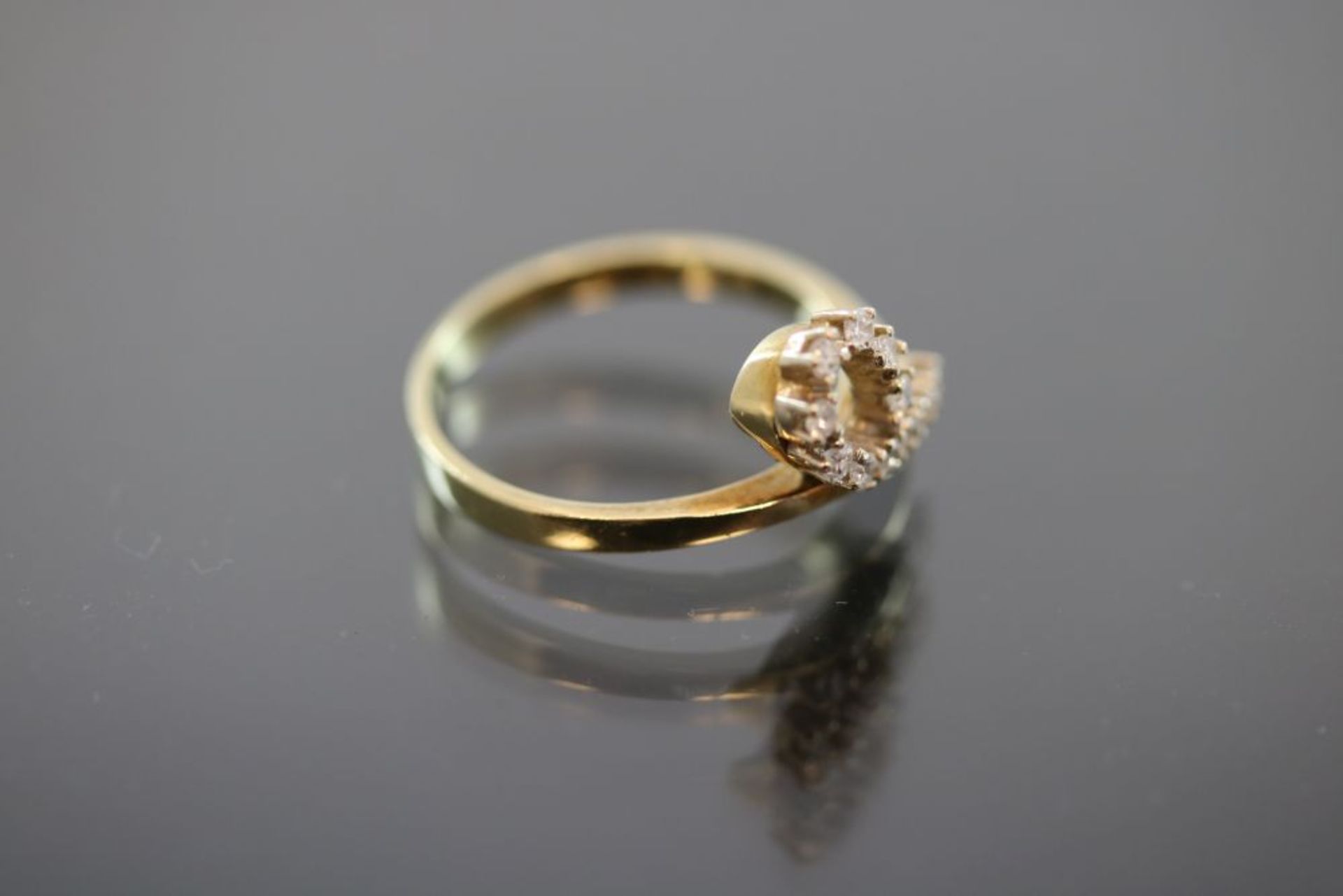 Diamant-Ring, 585 Gelbgold - Bild 3 aus 3