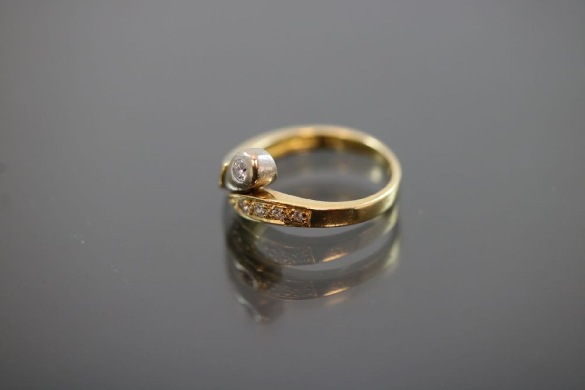 Brillant-Ring, 750 Gold - Bild 2 aus 3