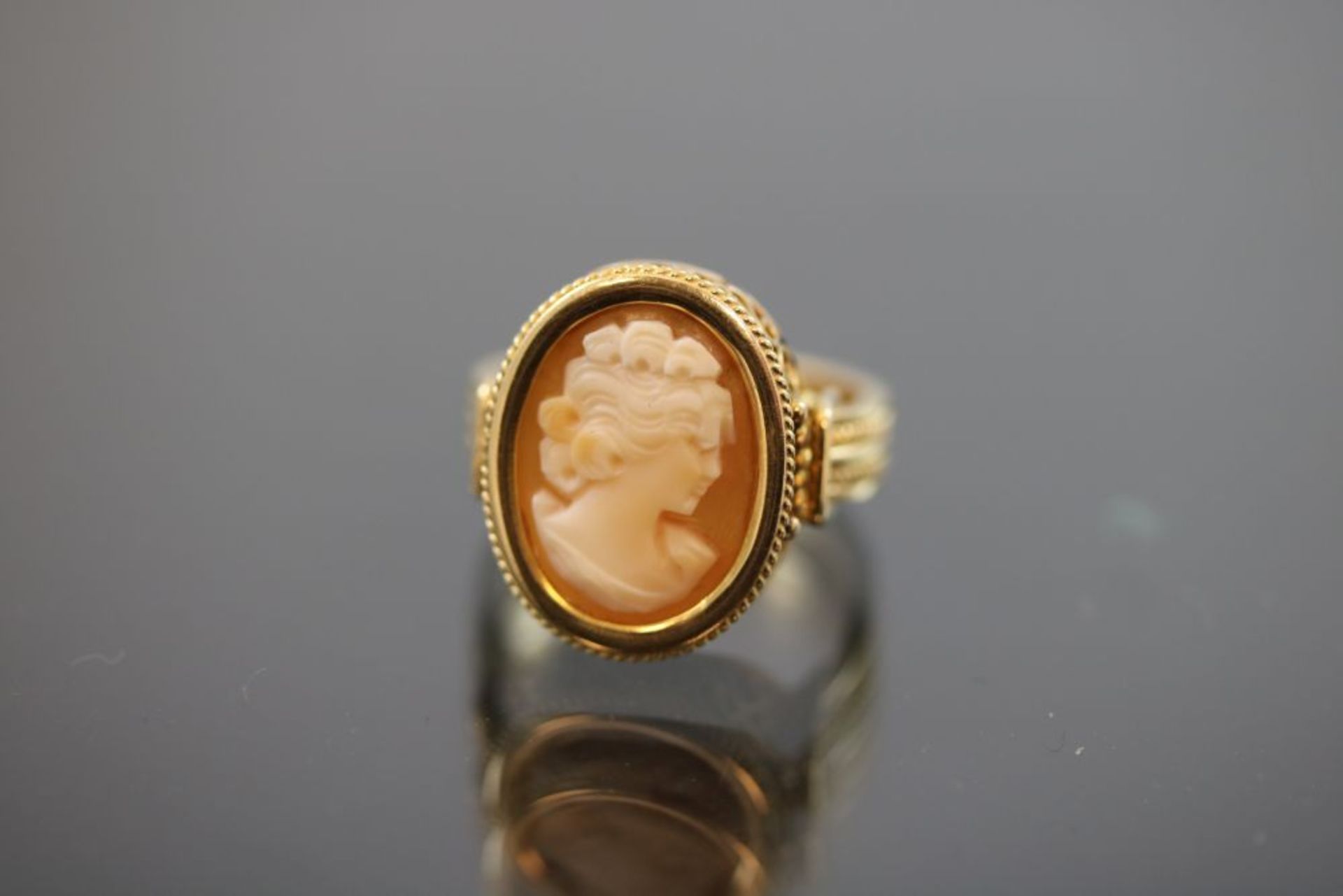 Gemme-Ring, 750 Gelbgold