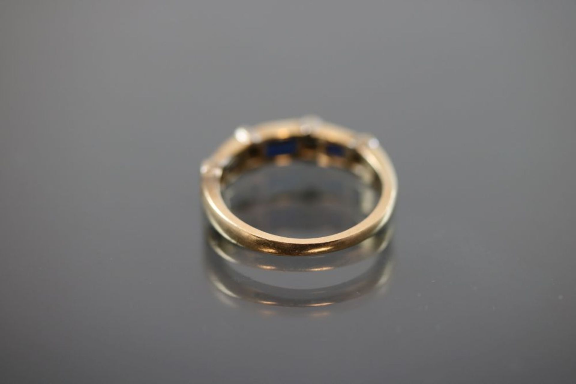 Antiker-Saphir-Diamant-Ring, 585 Gold - Bild 3 aus 3