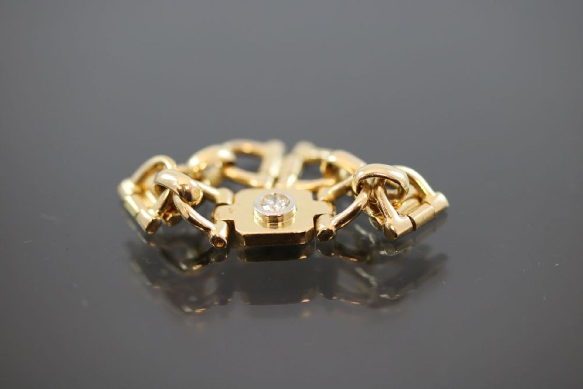 Cartier-Brillant-Kettenring, 750 Gelbgold - Bild 3 aus 3