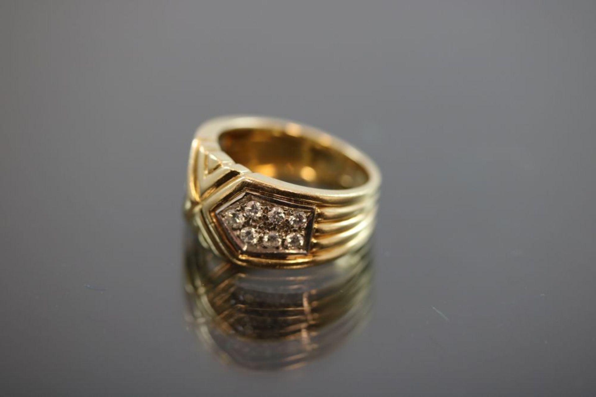 Brillant-Ring, 750 Gold - Bild 2 aus 3