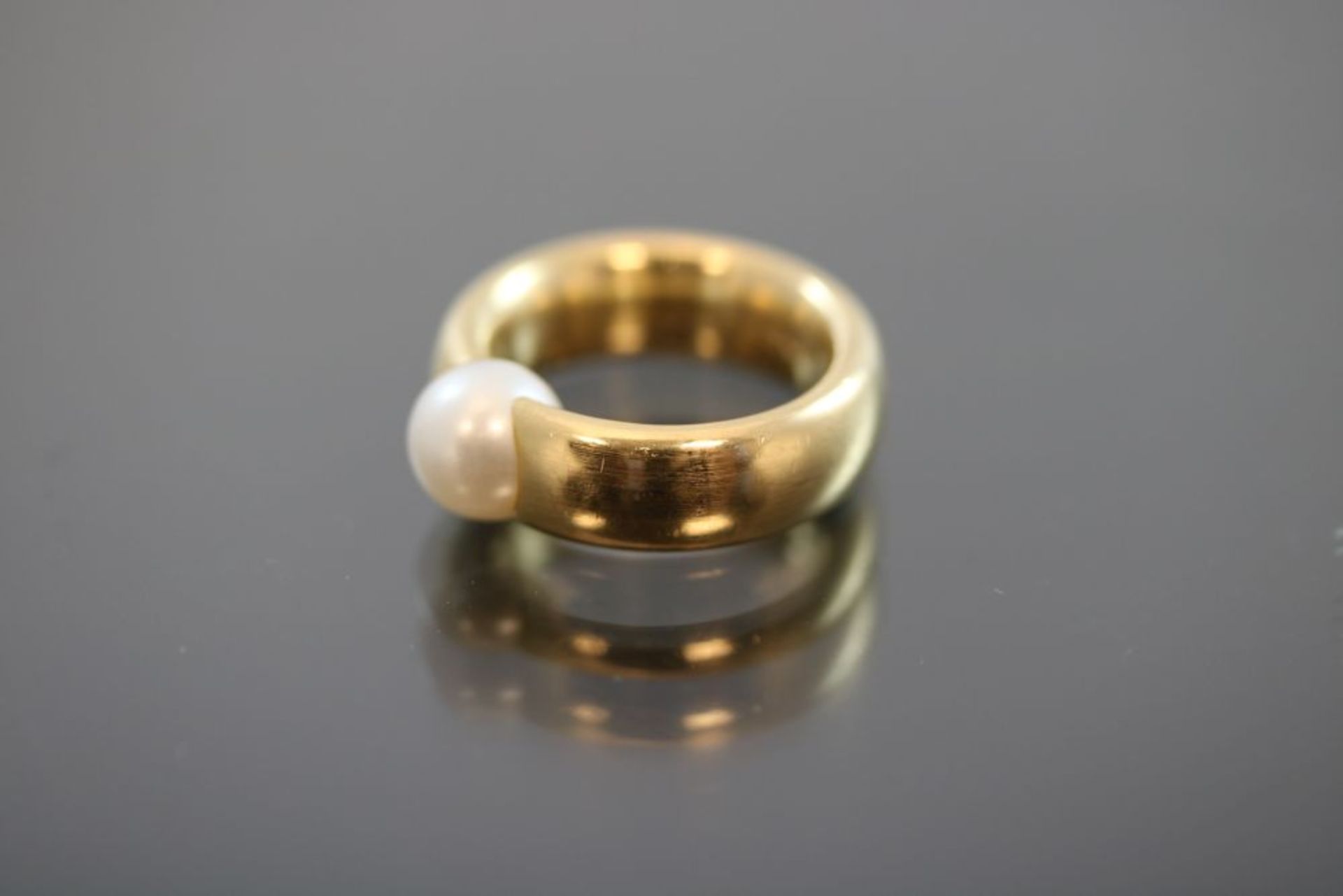 Perlen-Ring, 750 Gold - Bild 2 aus 3