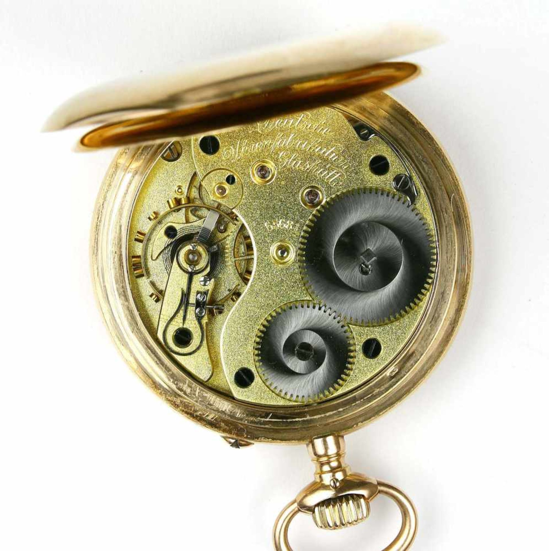 Uhr, Taschenuhr, 585er GG., Deutsche Uhren Fabrikation, A. Lange & Söhne, 1908 - 1912 < - Bild 3 aus 3